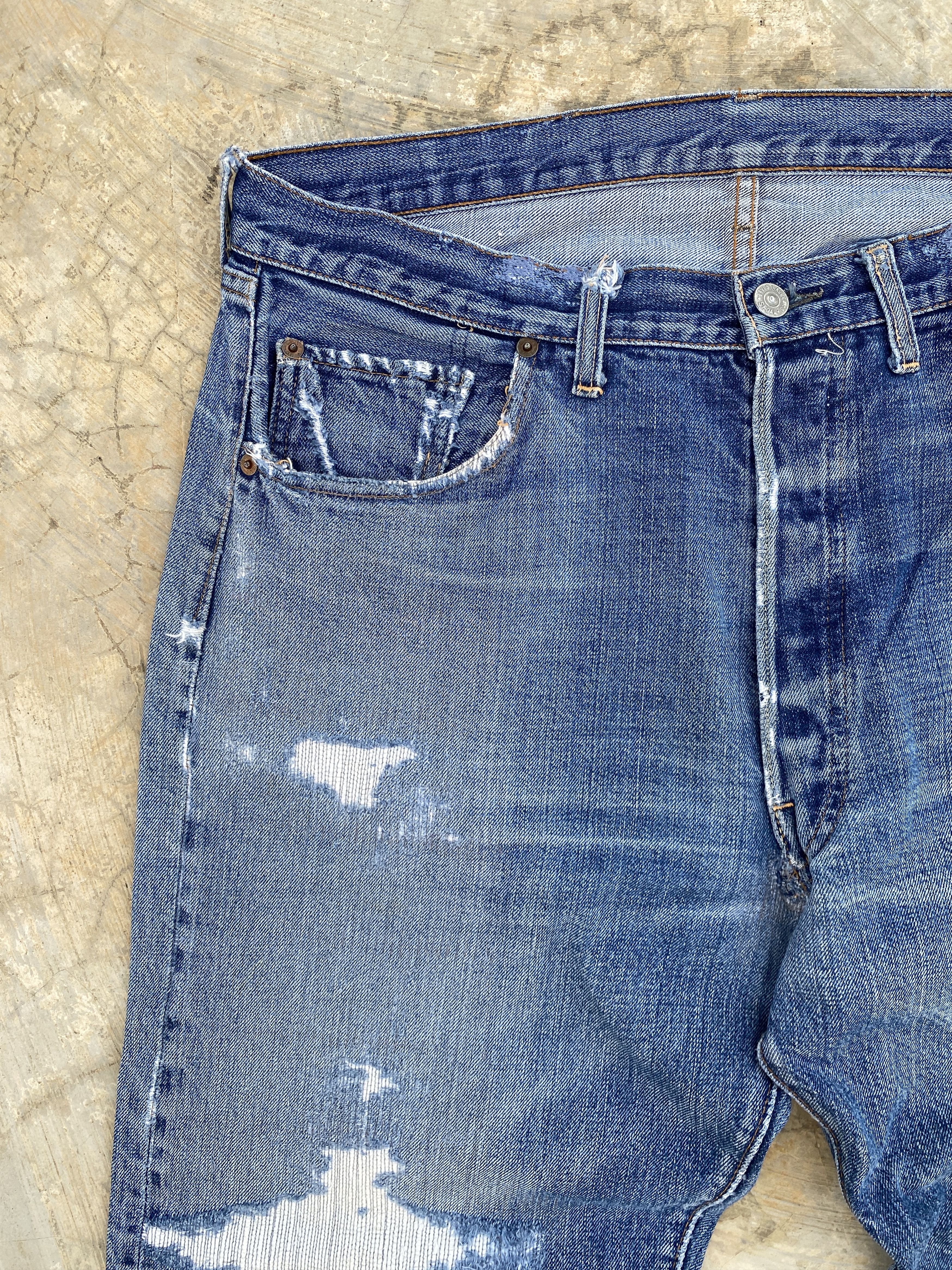 Levi's Vintage 70s Levis 501 Big E #2 Redline Selvedge Jeans Size US 36 / EU 52 - 2 Thumbnail