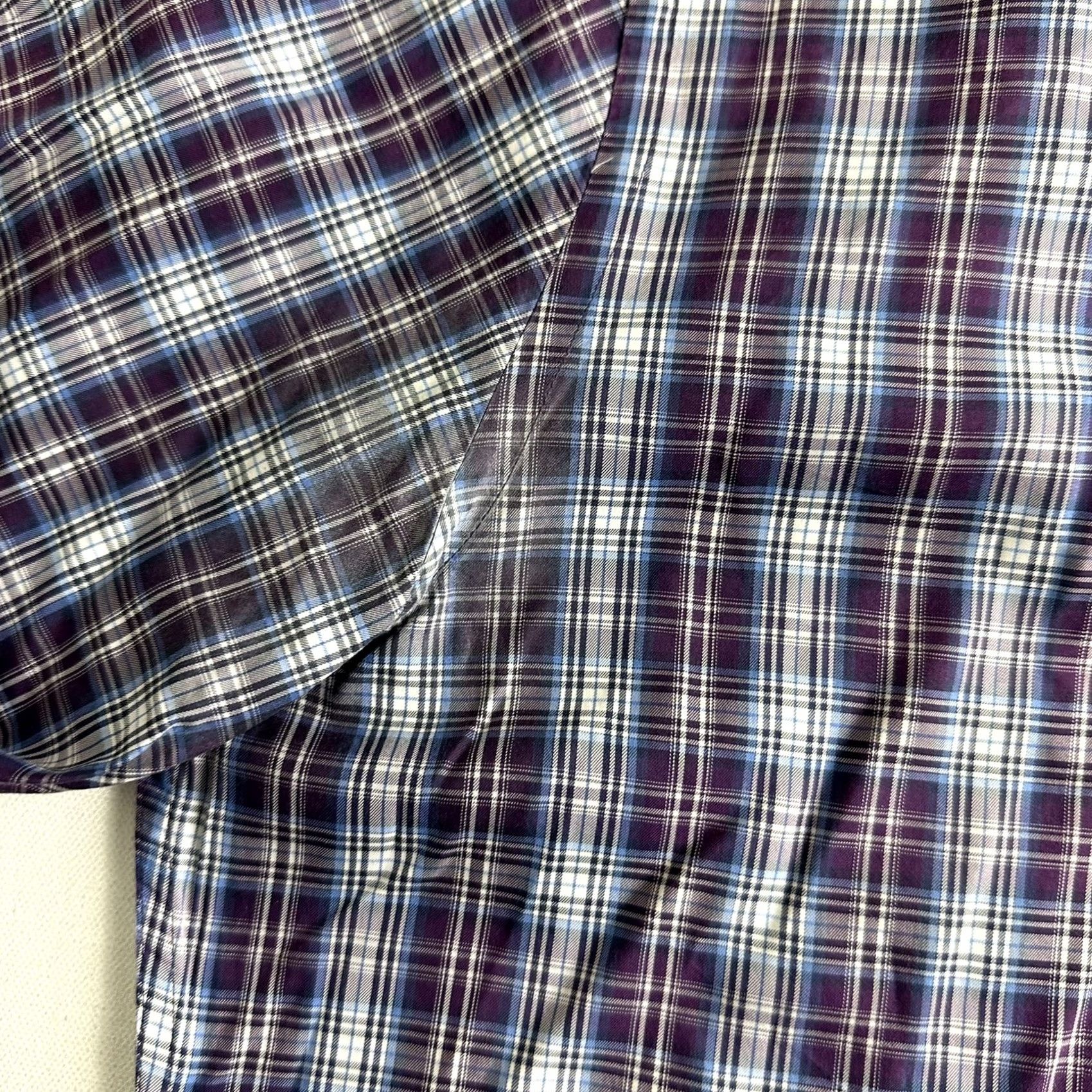Peter Millar Peter Millar Button Down Shirt Large Purple Plaid Performance Stretch Cotton Men Size US L / EU 52-54 / 3 - 5 Thumbnail