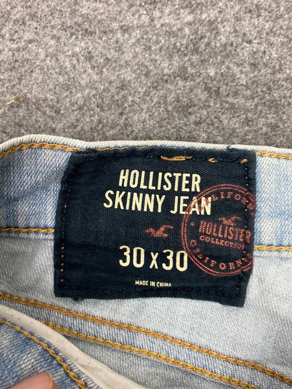 Hollister hollister skinny jeans distressed damage denim Size US 33 - 14 Thumbnail
