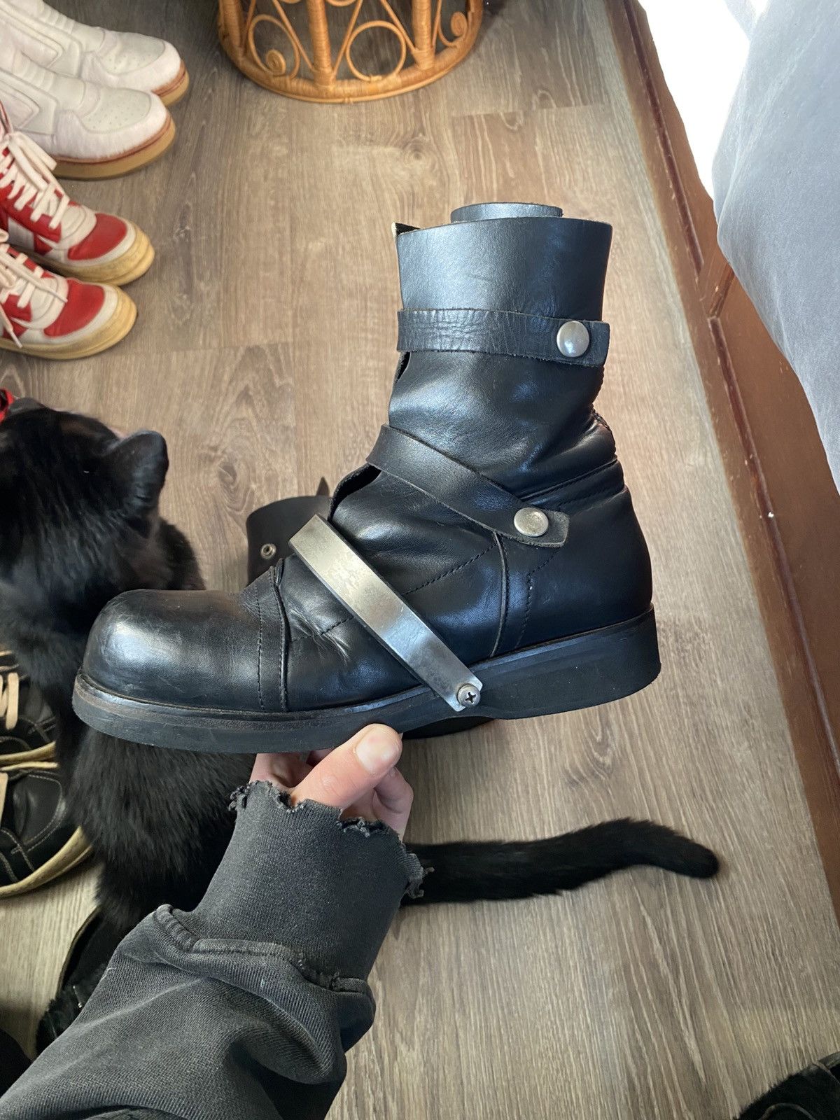 Dirk Bikkembergs Dirk Bikkemberg AW97 Leather Strap Boots Size US 7 / EU 40 - 6 Thumbnail
