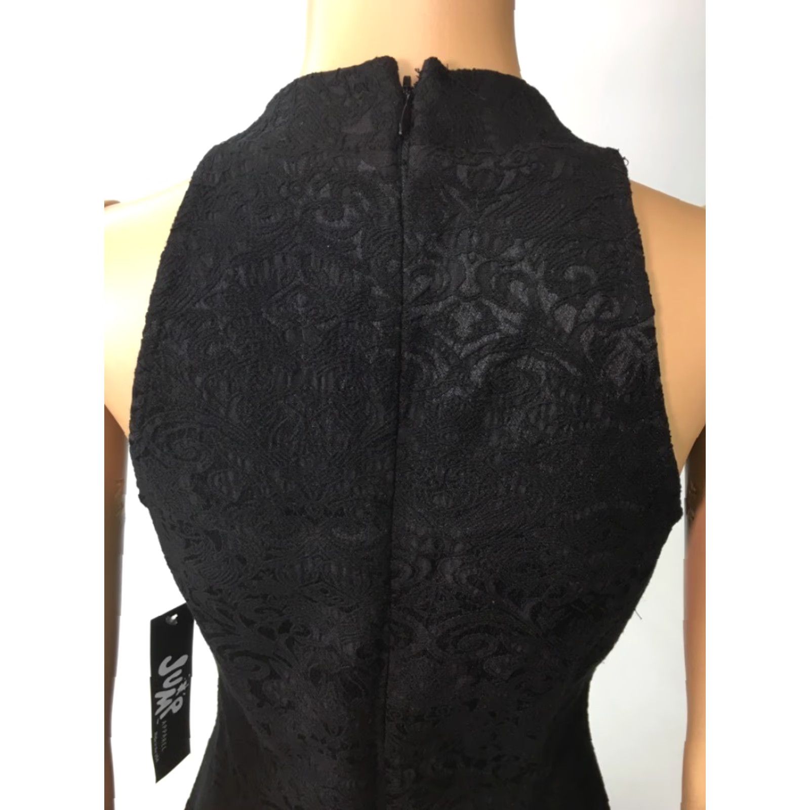 Vintage Jump Apparel Dress Women Fit & Flare Black Jacquard Halter Neck Mini Sleeveless Zip 3/4 Size Size XS / US 0-2 / IT 36-38 - 5 Thumbnail
