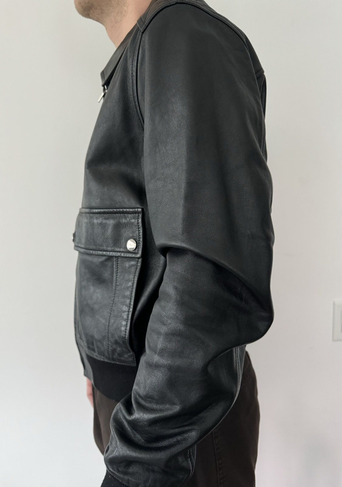 Celine $5.2k Celine Leather Blouson Jacket Size US M / EU 48-50 / 2 - 22 Thumbnail