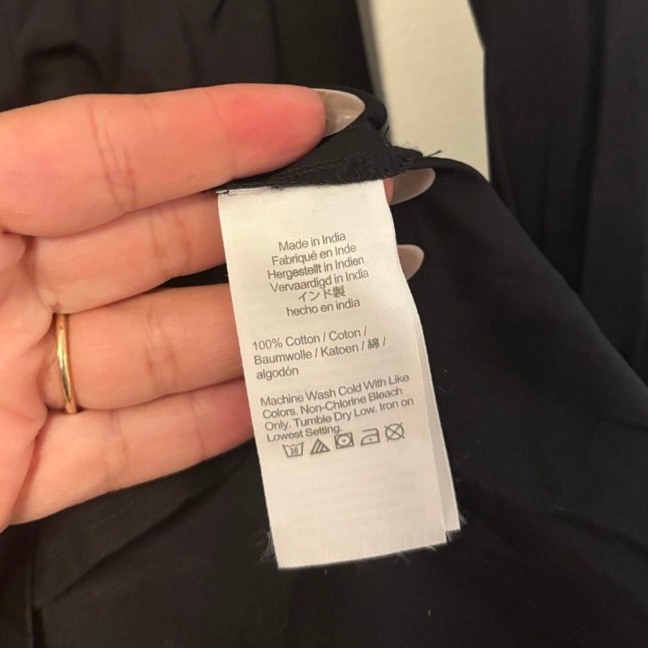 Madewell NWT Madewell Seamed Long-Sleeve Mini Shirtdress Black Size 0 Size XS / US 0-2 / IT 36-38 - 5 Thumbnail