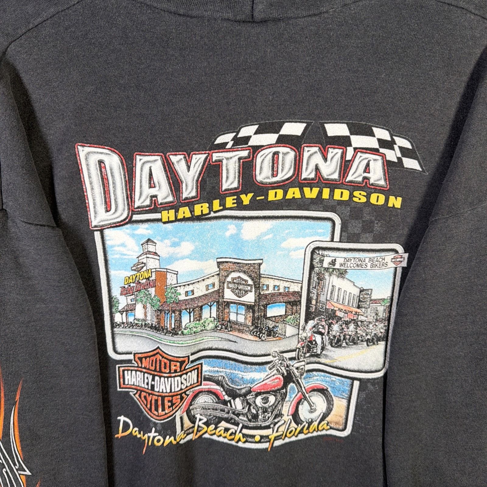 West Coast Choppers Vintage Harley Davidson Hoodie Mens XL Black 90s West Coast Size US XL / EU 56 / 4 - 2 Thumbnail