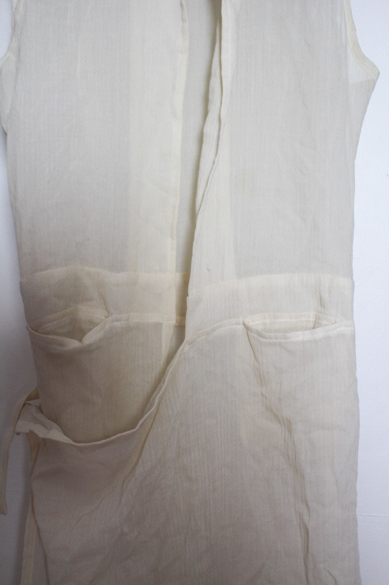 Yohji Yamamoto Y's translucent wool strapped sleeveless dress Size M / US 6-8 / IT 42-44 - 5 Thumbnail