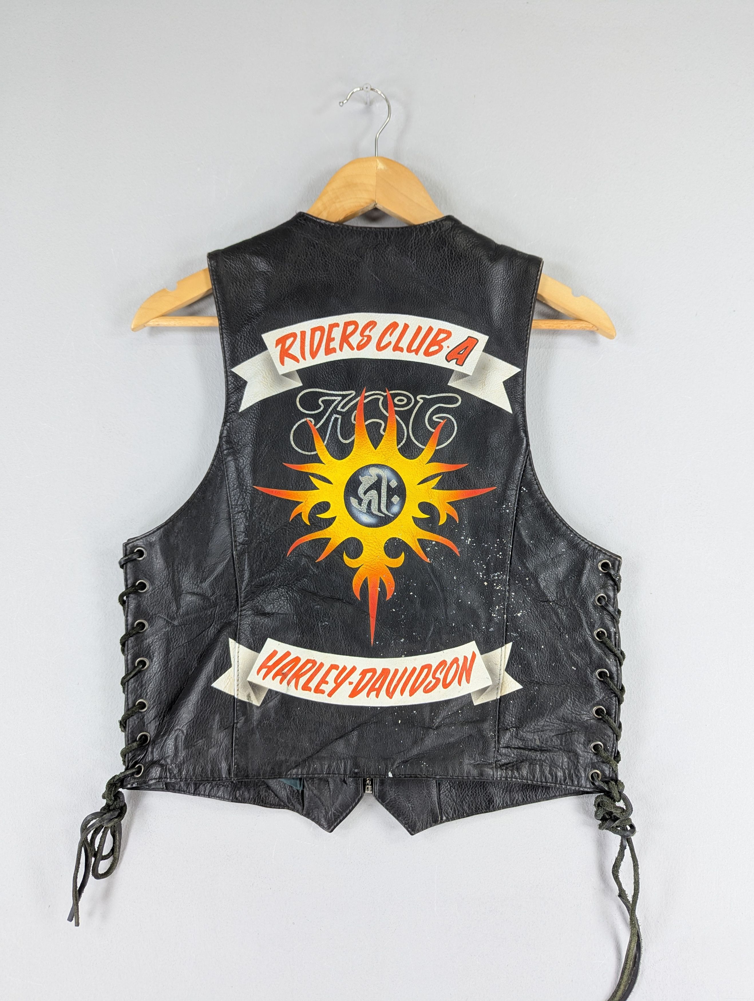 Harley Davidson Vintage Echtes Leder Harley Davidson Vest Leather Jacket Size US S / EU 44-46 / 1 - 1 Thumbnail