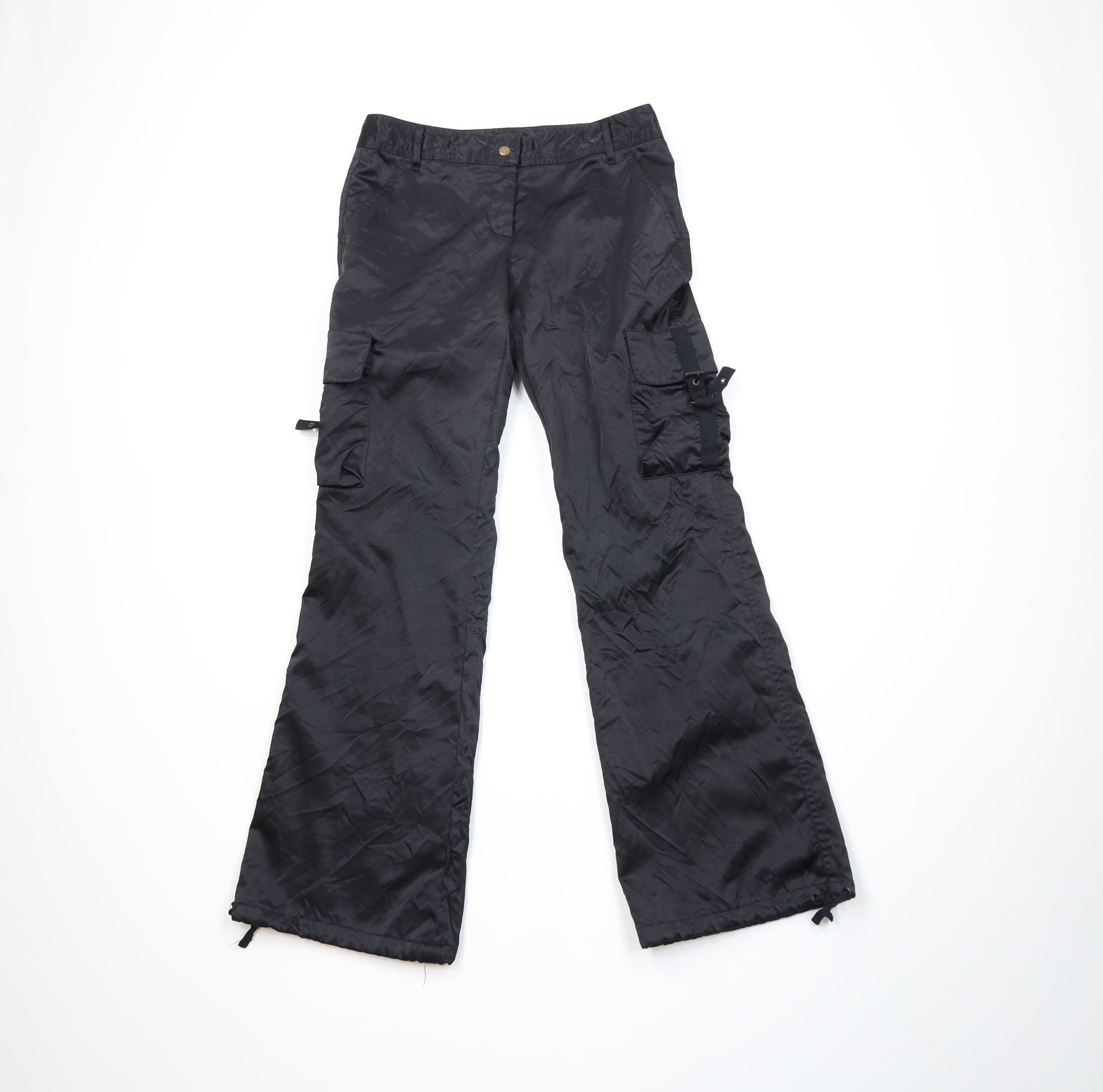 Vintage Vintage 90s Y2K Streetwear Goth Wide Leg Cargo Pants Size 30" / US 8 / IT 44 - 1 Thumbnail