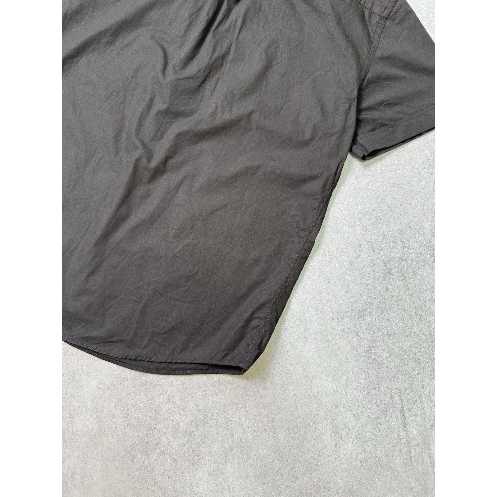 Armani × Armani Collezioni Vintage Armani Jeans Button up Short Sleeve Shirt Black Size US XL / EU 56 / 4 - 14 Thumbnail