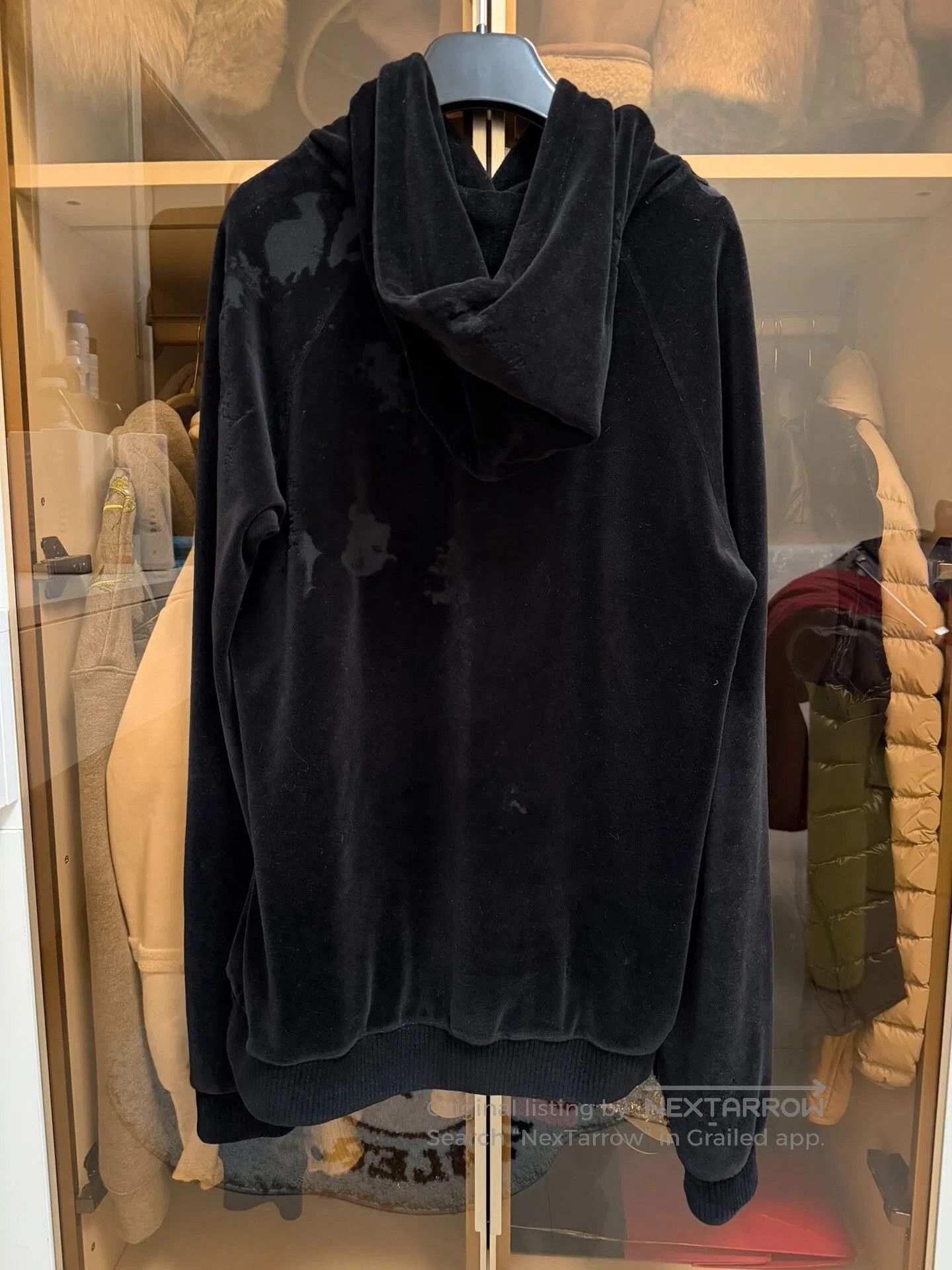 Saint Laurent Paris Saint Laurent Black Velvet Hoodie XL. Size US XL / EU 56 / 4 - 3 Thumbnail