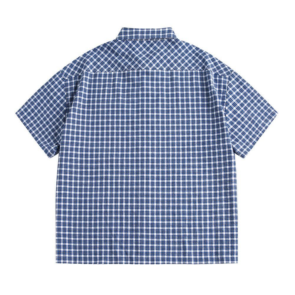 Japanese Brand × Vintage Men's Japanese cargo loose casual plaid short-sleeved shirt Size US M / EU 48-50 / 2 - 2 Thumbnail