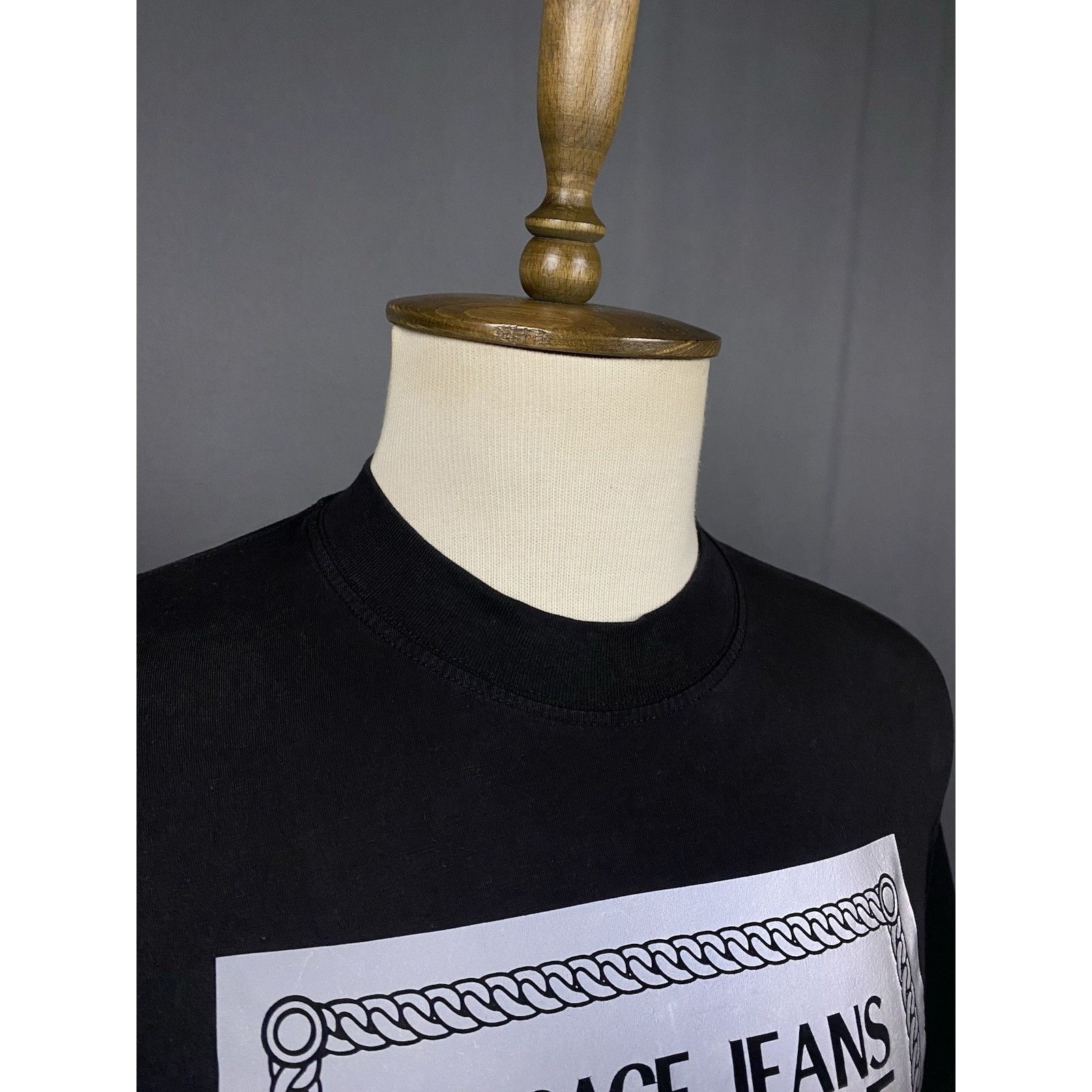 Versace Versace Jeans Couture Men's Black Big Reflective Logo Oversi Size US M / EU 48-50 / 2 - 6 Thumbnail