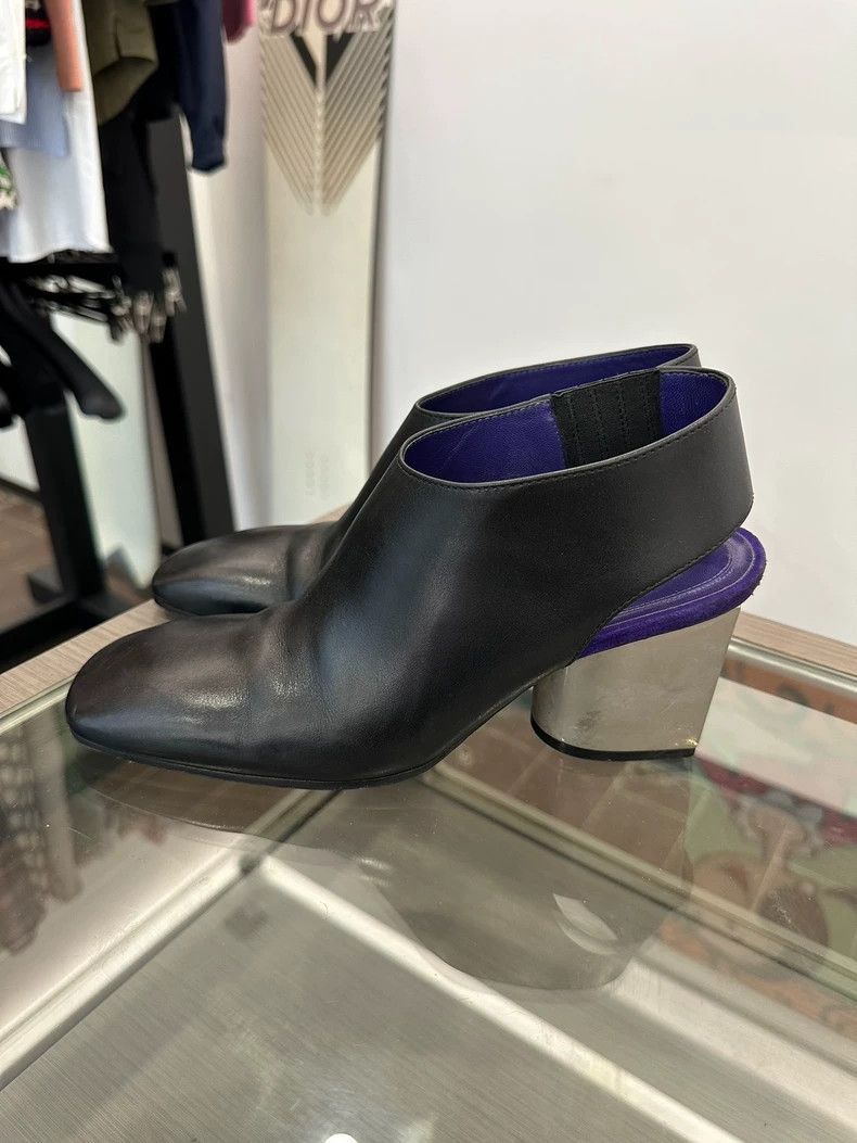 Celine Celine Black Purple High Heel Shoes Size US 7 / IT 37 - 3 Thumbnail