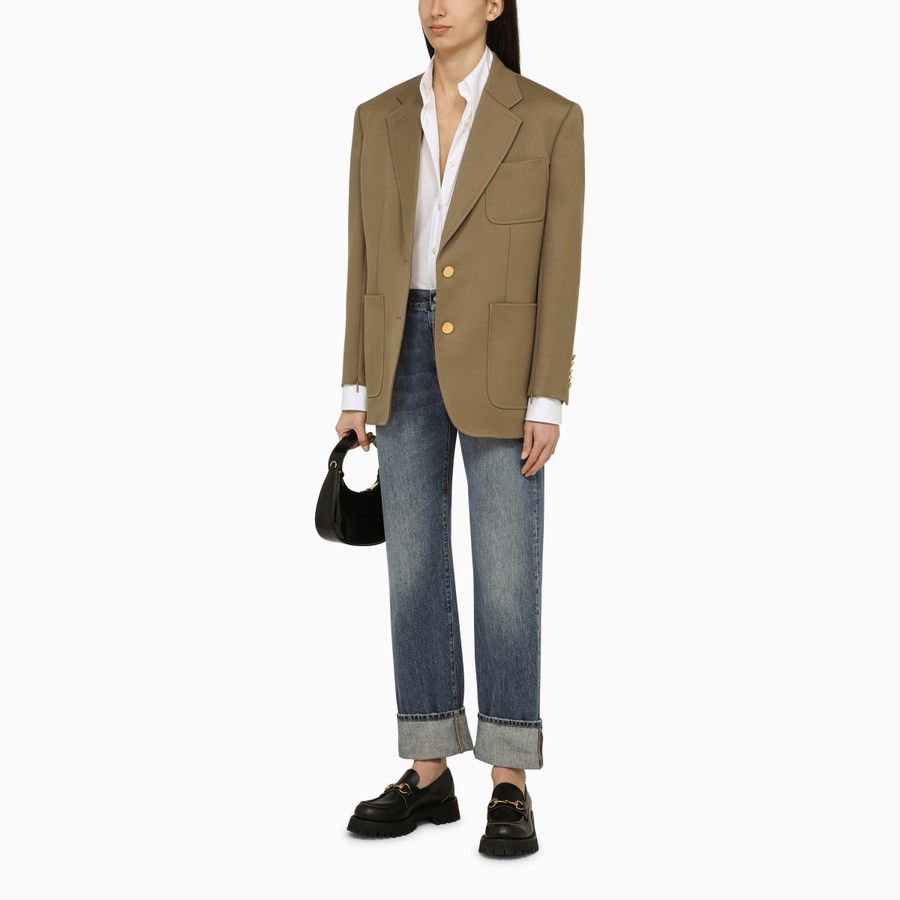 Gucci o1d2blof0824 Denim Jeans With Turn-Ups in Blue Size 28" / US 6 / IT 42 - 1 Thumbnail