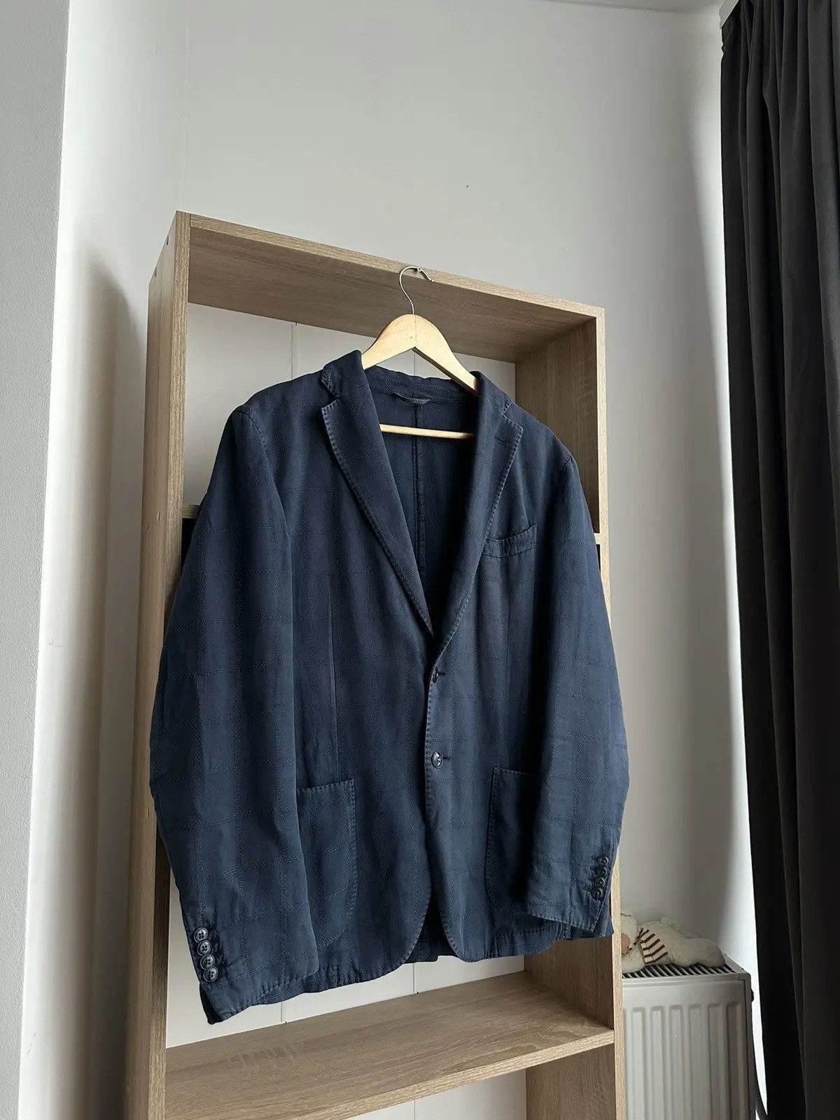 L.B.M. 1911 × Vintage L.B.M. 1911 Men's Lightweight Cotton Regular Blazer Taupe Size 52R - 2 Thumbnail