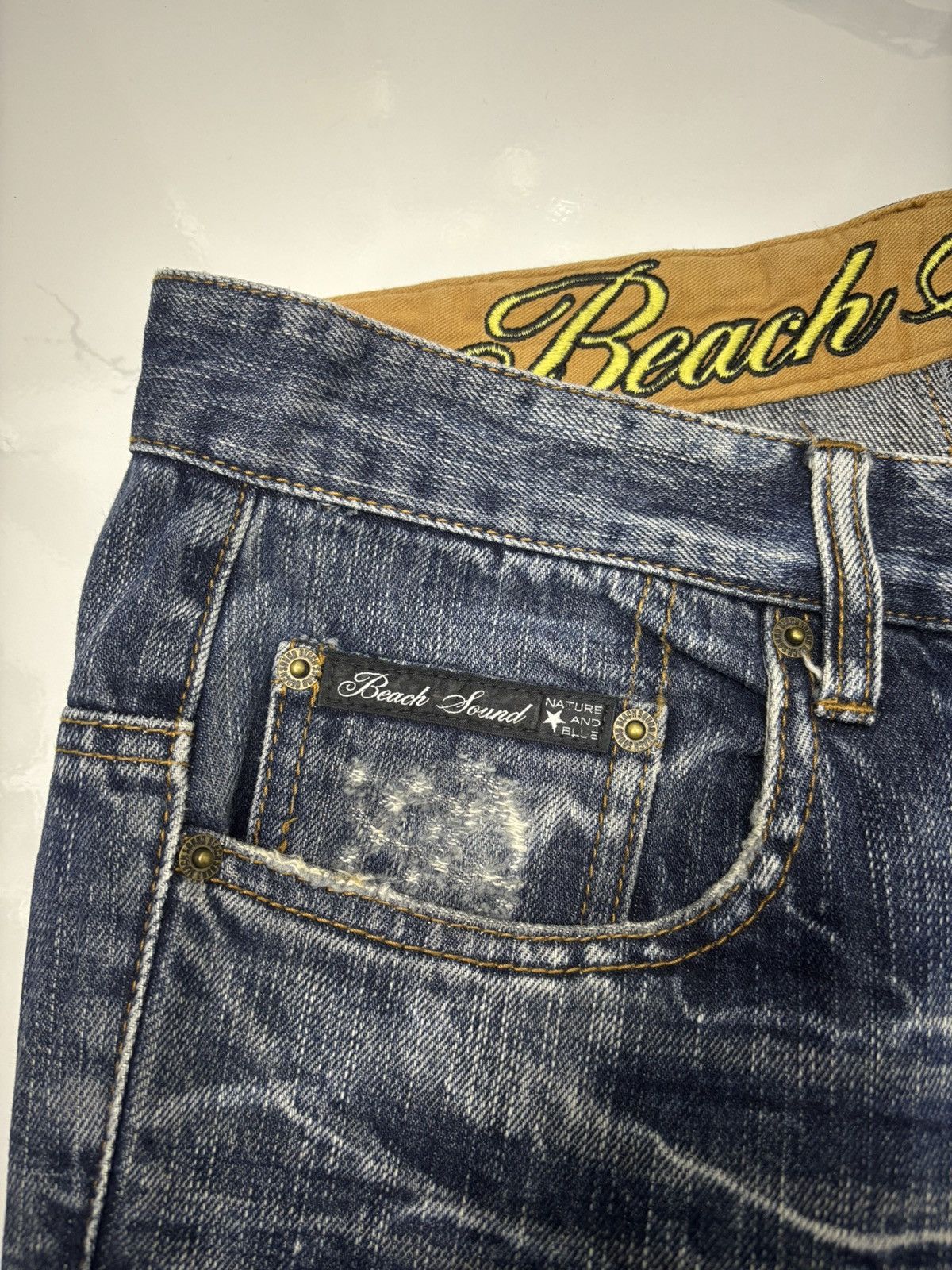 Hysteric Glamour × If Six Was Nine × Japanese Brand 🔥RARE BEACH SOUND DISTRESSED DENIM PANTS Size US 32 / EU 48 - 11 Thumbnail