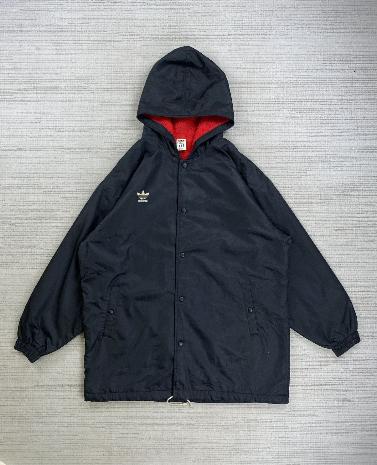 Adidas × Japanese Brand × Vintage Vintage Aiddas Fullbutton Long Coat Jacket Size US XL / EU 56 / 4 - 2 Thumbnail