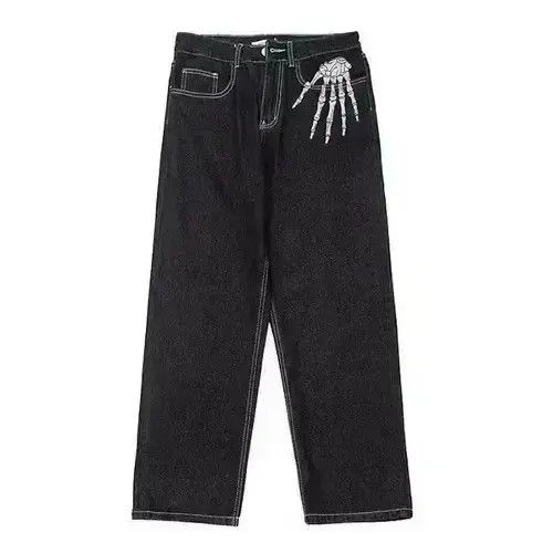 Japanese Brand Vintage Embroidery Bone Denim Jeans Men Size US 32 / EU 48 - 1 Thumbnail
