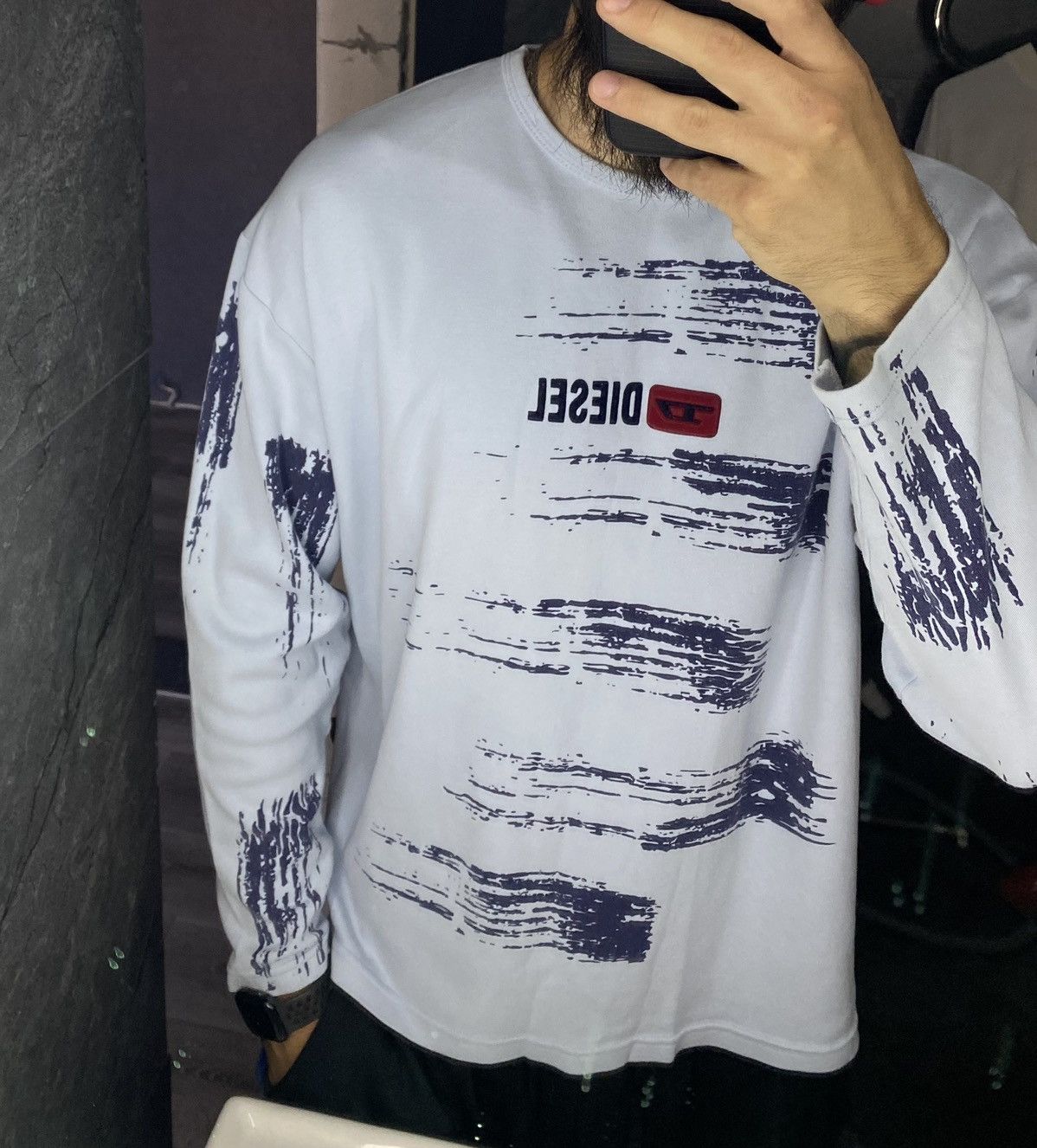 Diesel × Vintage Vintage Diesel Y2K printed Long Sleeve T-shirt center logo Size US M / EU 48-50 / 2 - 2 Thumbnail