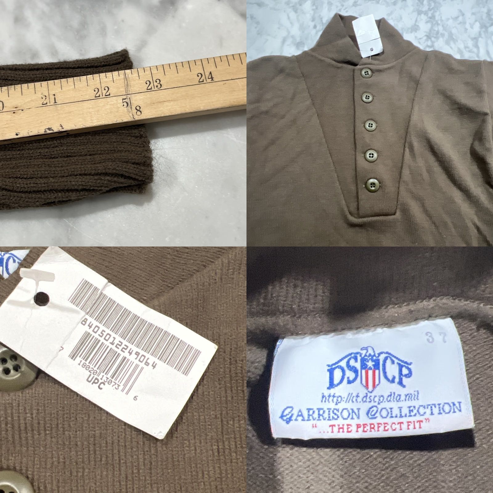 Vintage DSCP Garrison Collection Men’s Small Brown Army High Neck Military Sweater NEW Size US S / EU 44-46 / 1 - 9 Thumbnail