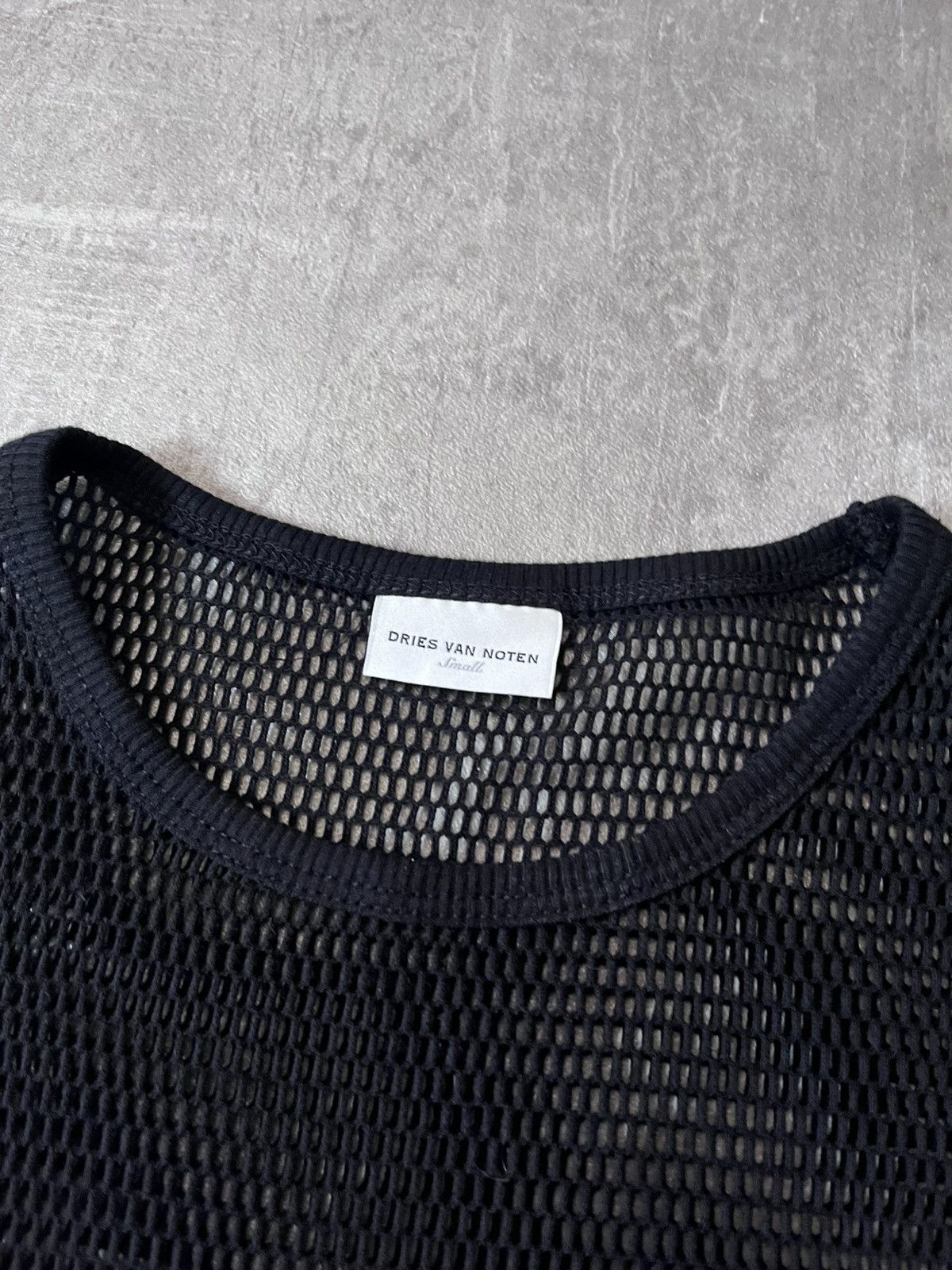 Dries Van Noten Dries Van Noten mesh top T-shirt black rare Size US S / EU 44-46 / 1 - 2 Thumbnail