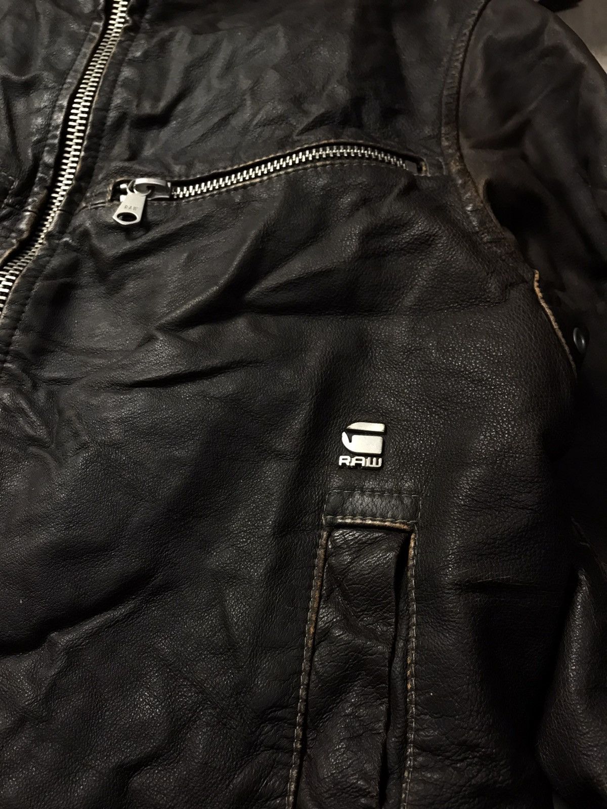 G-Star G Star Raw Engine Leather JKT Y2K Rare Hype Size US L / EU 52-54 / 3 - 7 Thumbnail
