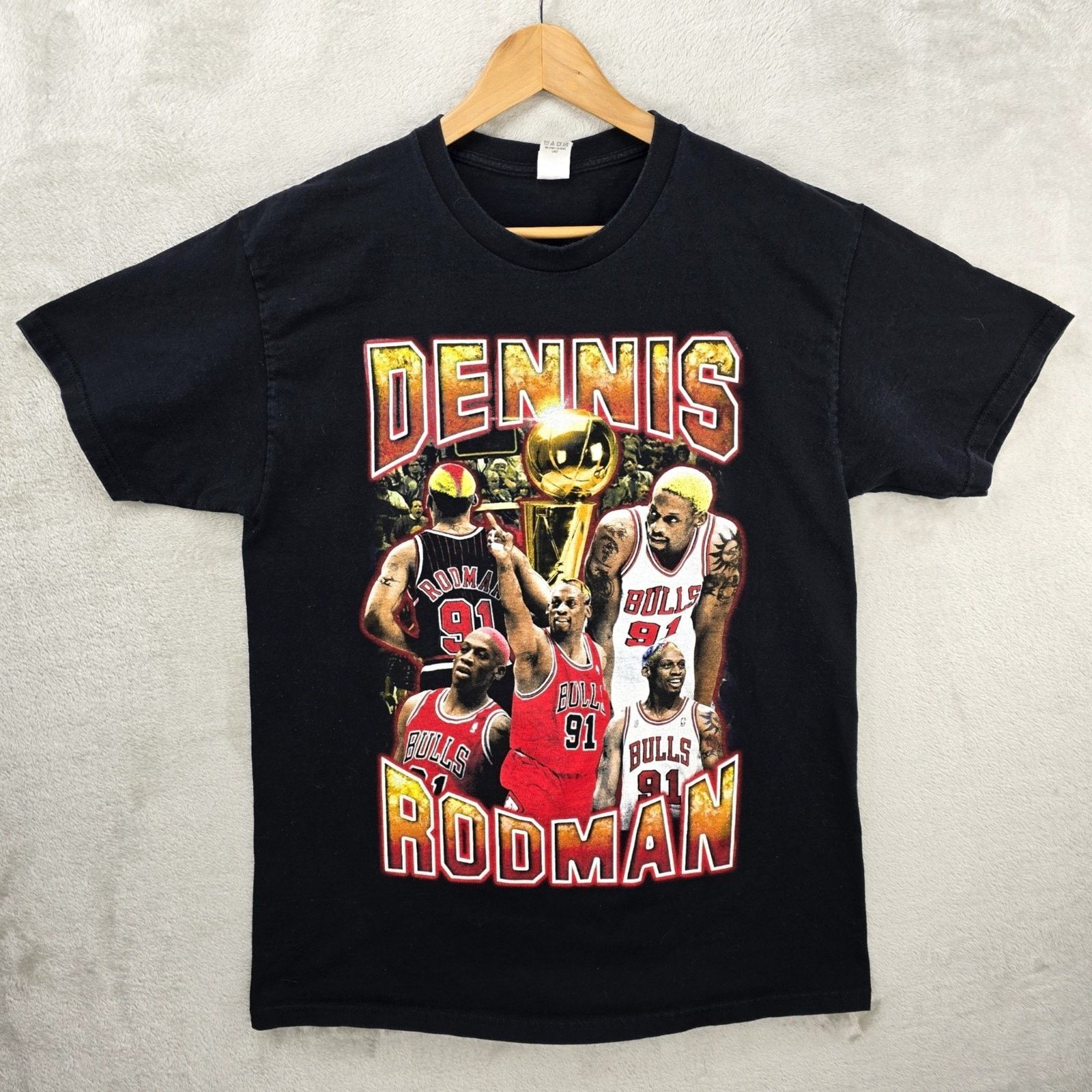 Fruit Of The Loom Dennis Rodman Shirt Mens Large Chicago Bulls Retro Rap Tee Size US L / EU 52-54 / 3 - 1 Thumbnail