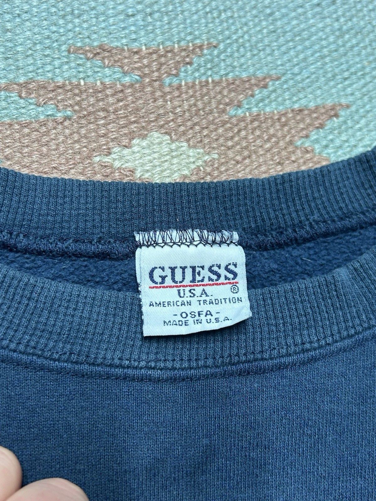 Vintage VTG 90s sweatshirt guess jeans embroidered heavy cotton L Size US L / EU 52-54 / 3 - 4 Thumbnail