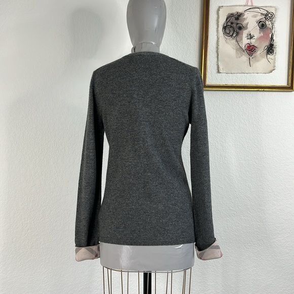 Burberry Burberry Brit Cashmere Gray V Neck Cardigan Sweater Size M / US 6-8 / IT 42-44 - 8 Thumbnail