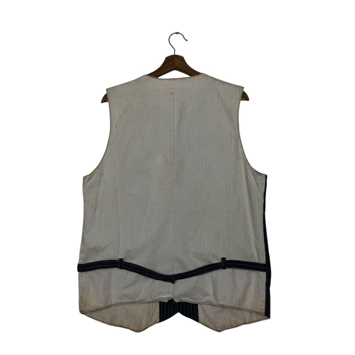 Eternal 🔥VINTAGE WAIST COATS VEST ETERNAL HICKORY CHORE STRIPED Size US L / EU 52-54 / 3 - 10 Thumbnail