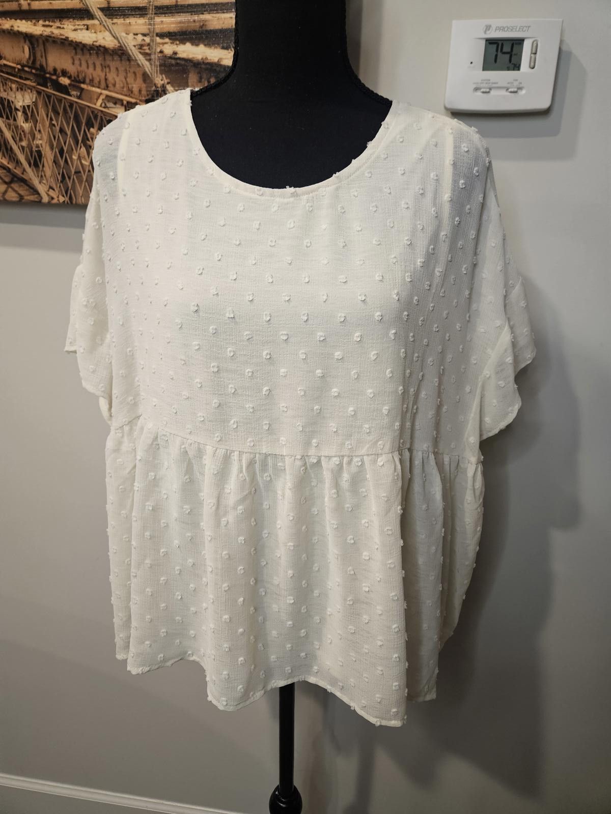 Haut Cream Peplum Buffalo Taille M - Occasion Très Bon état, Style Féminin