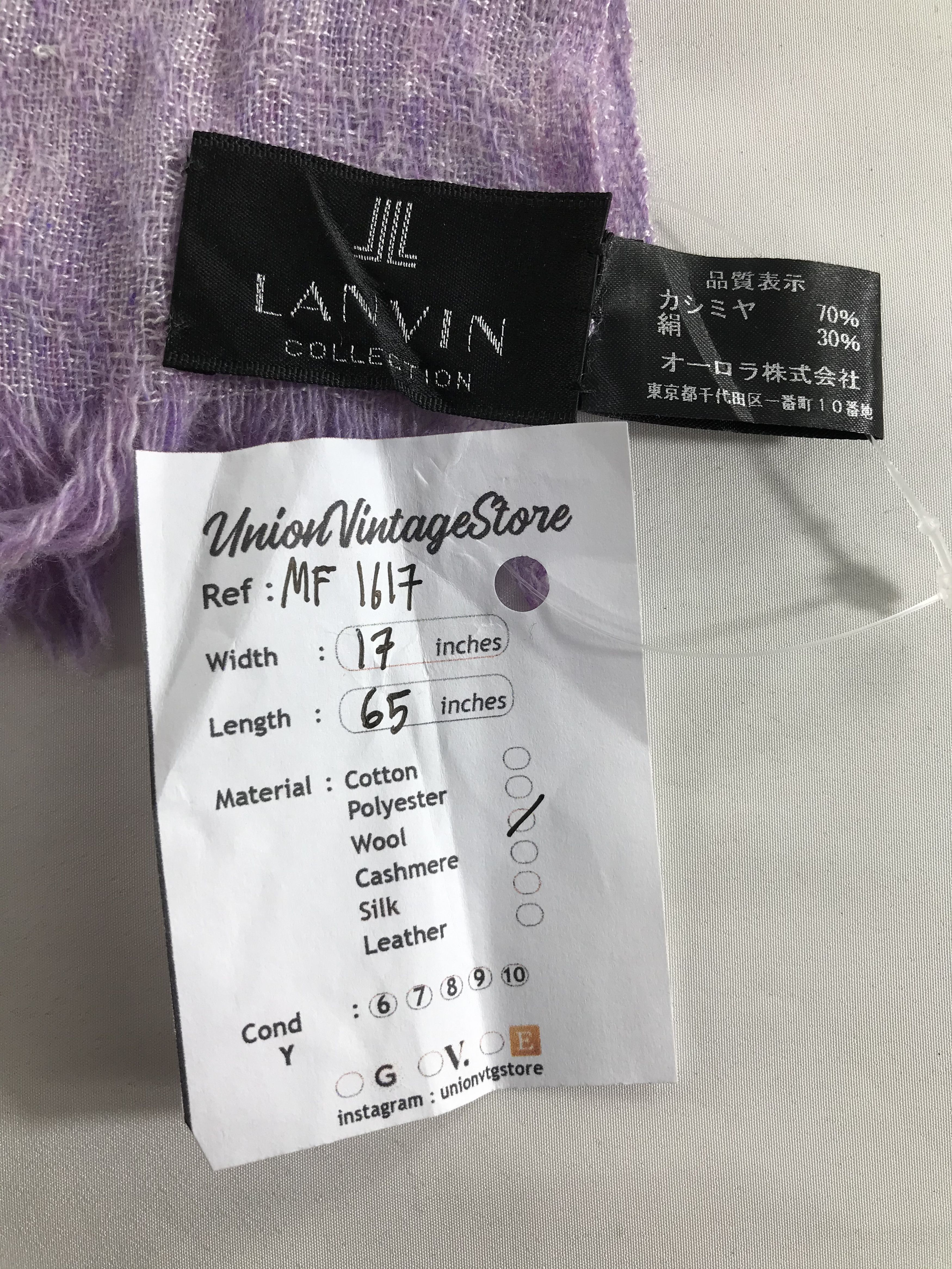 Lanvin Vintage Lanvin Scarf/Muffler/Neckwear MF1617 Size ONE SIZE - 4 Thumbnail