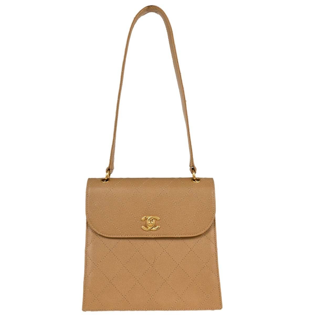 Chanel Chanel Vintage Top Handle Flap Bag Quilted Caviar Size ONE SIZE - 1 Thumbnail