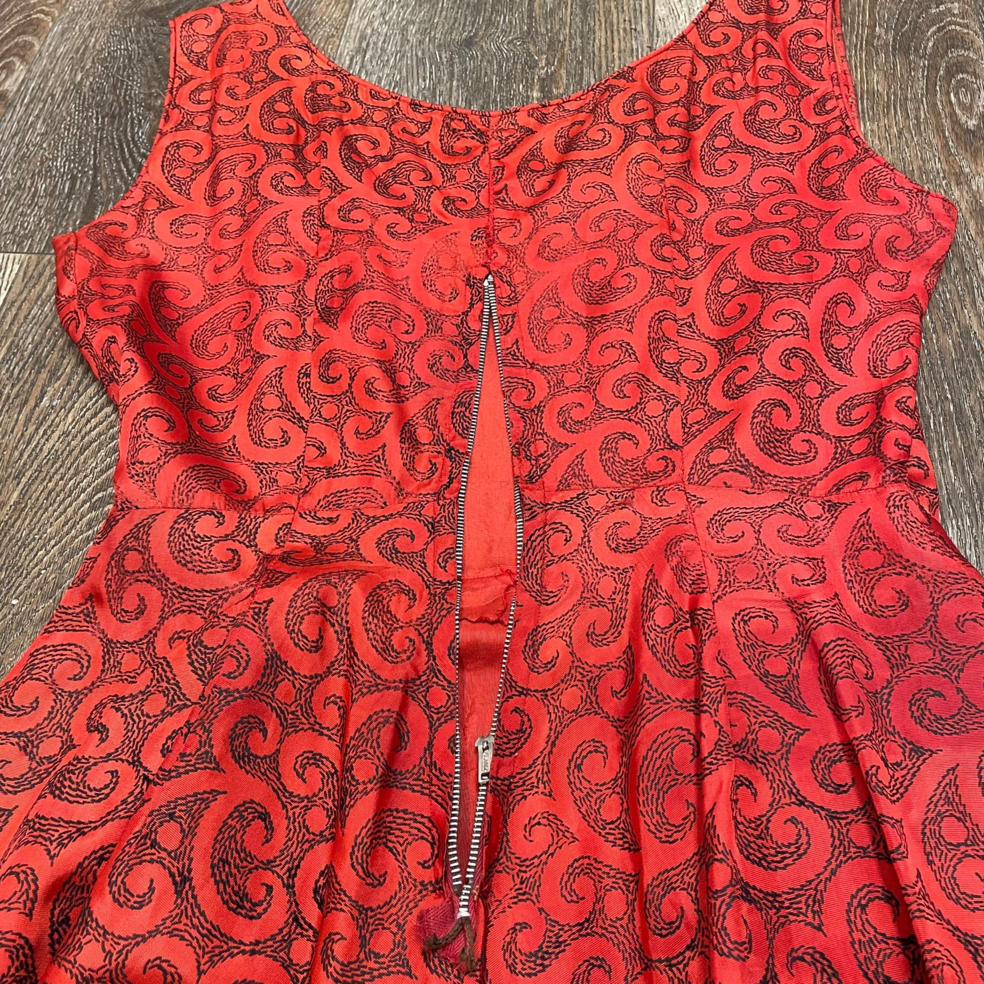 Vintage 10 Vintage Joan Preston Patterned Dress Size L / US 10 / IT 46 - 3 Thumbnail