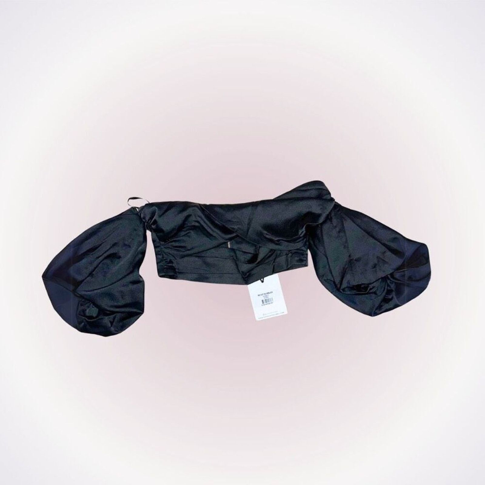Other Runway Sydney Black Crop Top Puff Sleeve | Sz 6 Size M / US 6-8 / IT 42-44 - 1 Thumbnail