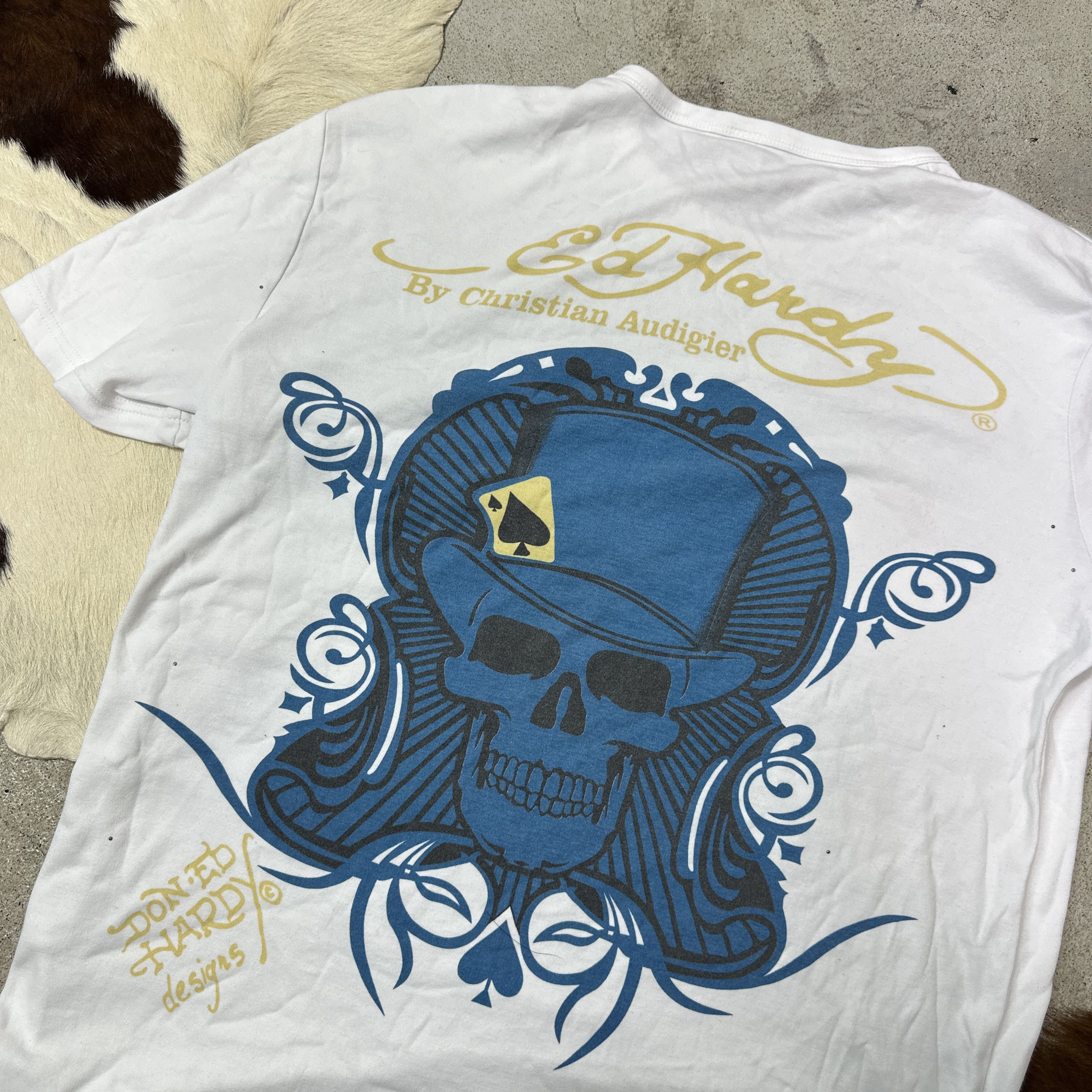 Ed Hardy Vintage Avant Garde Grunge Skull Print Ed Hardy T-shirt Y2K Size US XXL / EU 58 / 5 - 6 Thumbnail