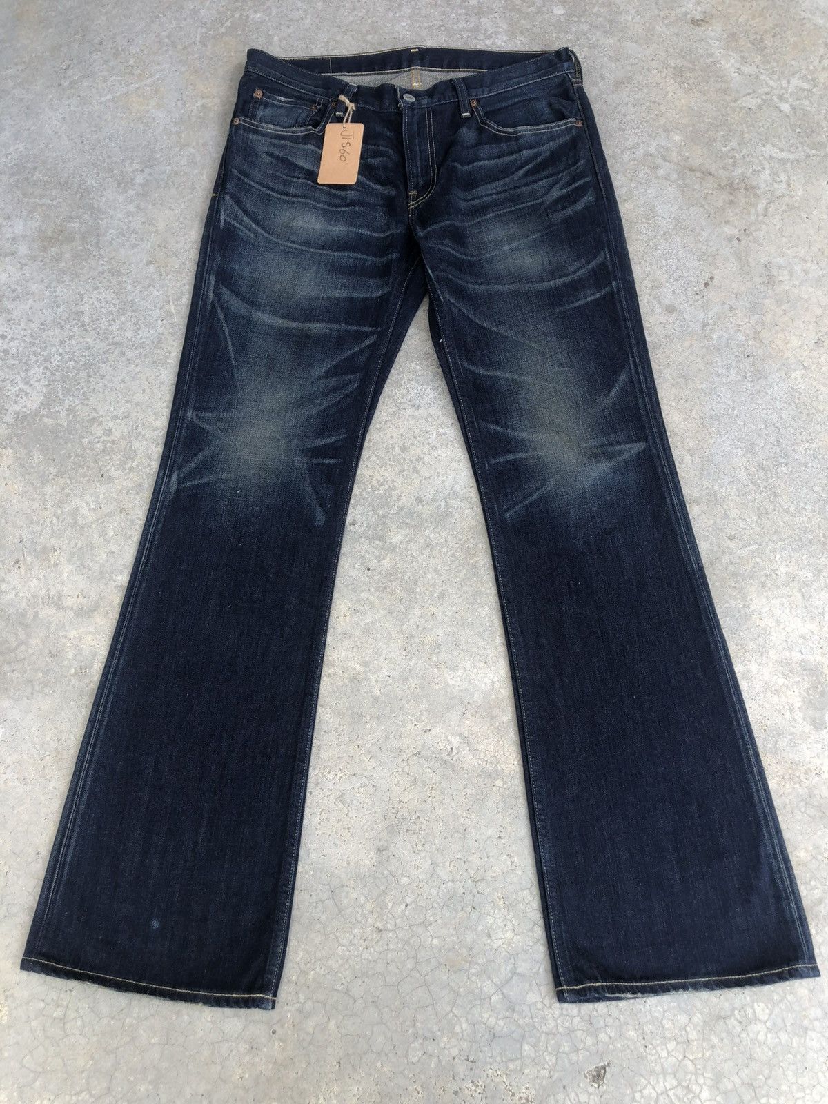 If Six Was Nine Levis 507 Flared Jeans Distressed Denim Size US 33 - 2 Thumbnail