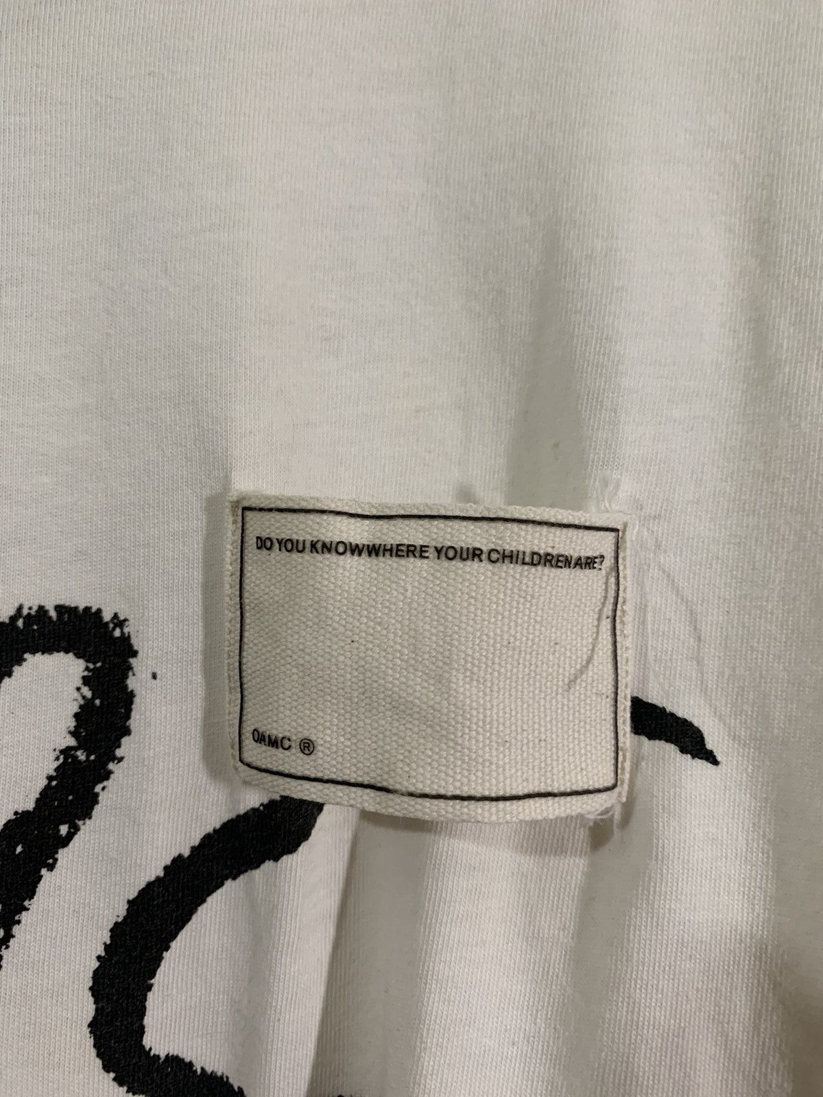 OAMC OAMC Spray Tee “Do you know where you children are?” Size US XL / EU 56 / 4 - 3 Thumbnail