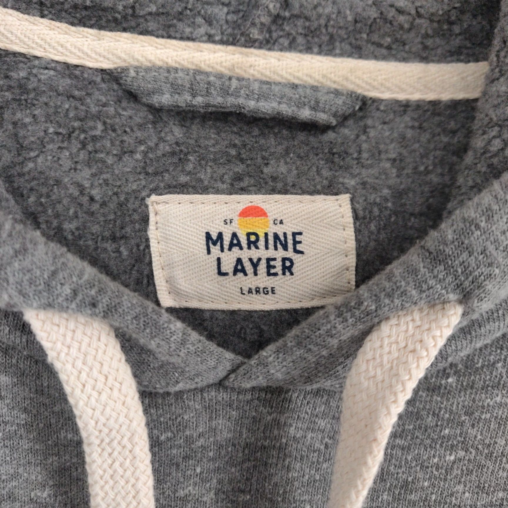 Marine Layer Marine Layer Hoodie Mens Large Gray Retro Stripe Pullover Made USA Soft Fleece Size US L / EU 52-54 / 3 - 6 Thumbnail