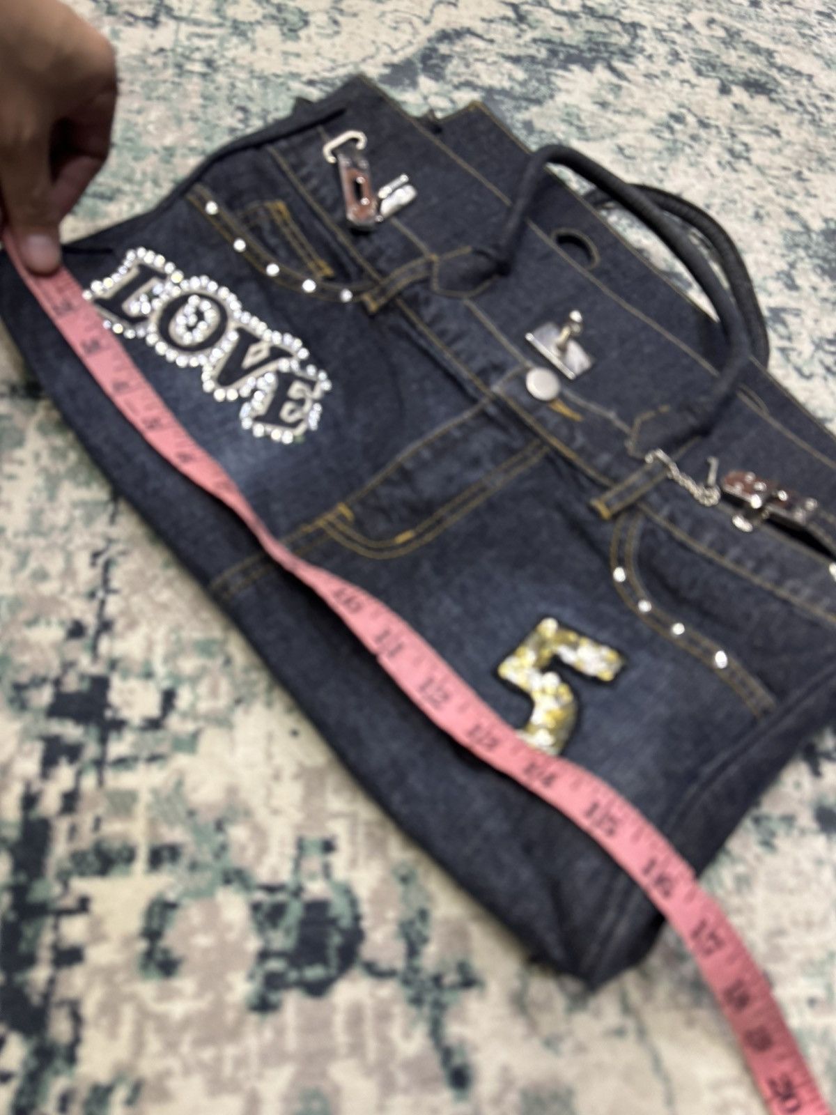 Handmade VINTAGE DENIM HANDMADE HANDBAG Size ONE SIZE - 6 Thumbnail