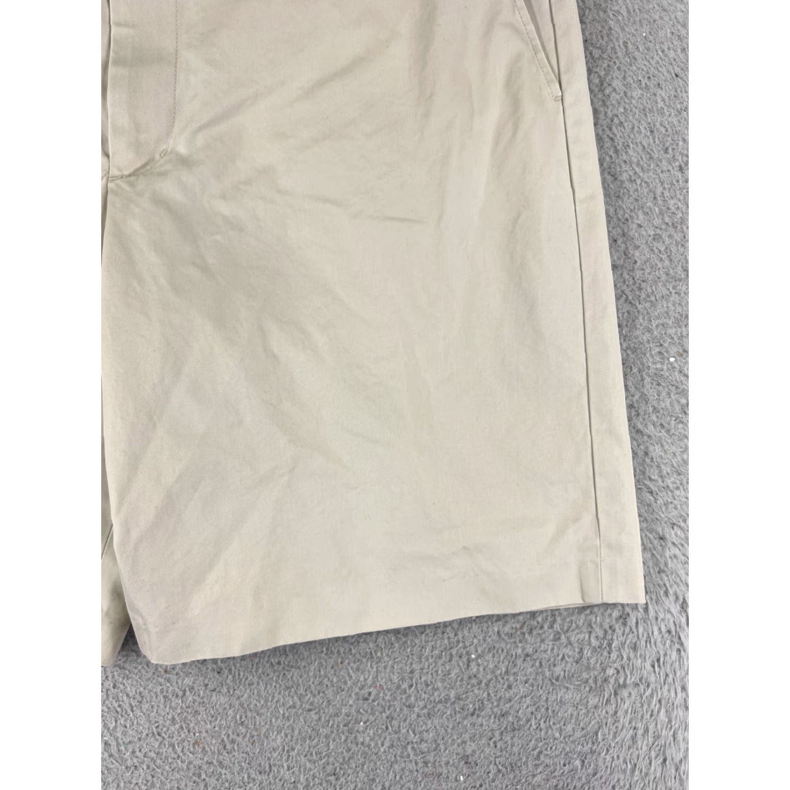 Nordstrom John W Nordstrom Shorts Mens 35 Beige Khaki Golf 100% Supima Cotton Golfer - Chino, Lightweight, Casual, Travel, Workwear - Beige Mens 35 Size US 35 - 2 Thumbnail
