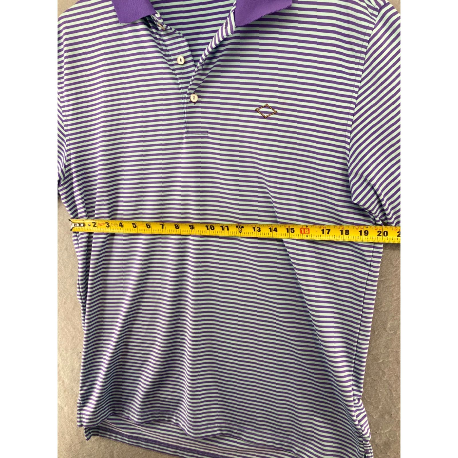 Peter Millar Peter Millar Polo Shirt Mens M Purple Stripe Summer Comfort Shirt Size US M / EU 48-50 / 2 - 2 Thumbnail