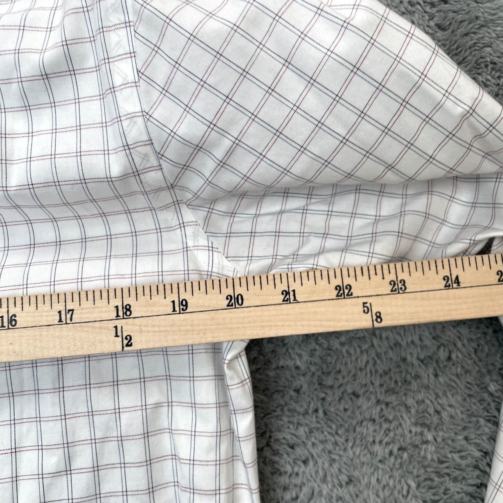 Banana Republic VINTAGE Banana Republic Shirt Mens Medium White Plaid Non Iron Standard Fit Button Up Size US M / EU 48-50 / 2 - 8 Thumbnail