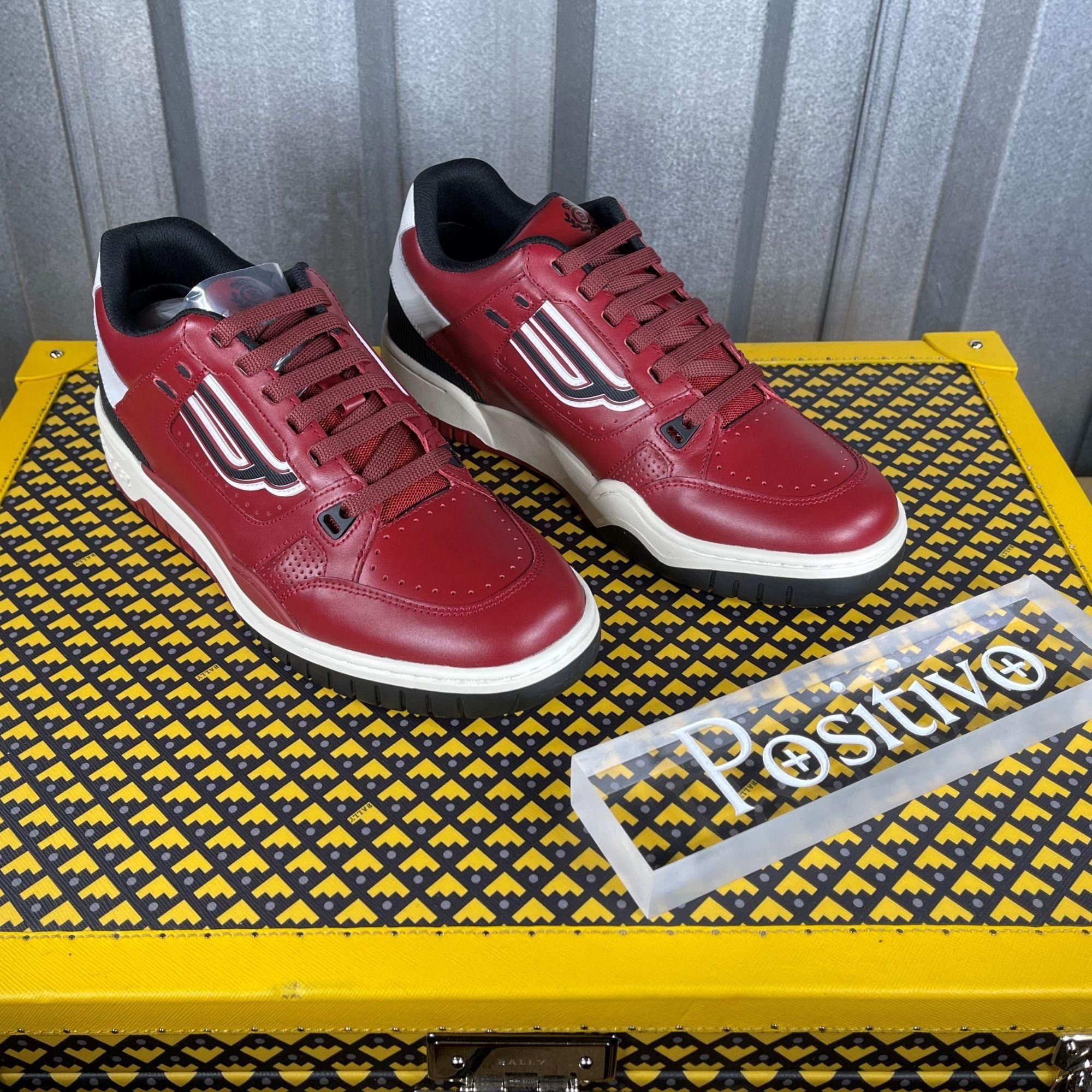 Bally Bally Kuba Red Calf Leather Low Top Sneakers US 7 Size US 7 / EU 40 - 4 Thumbnail