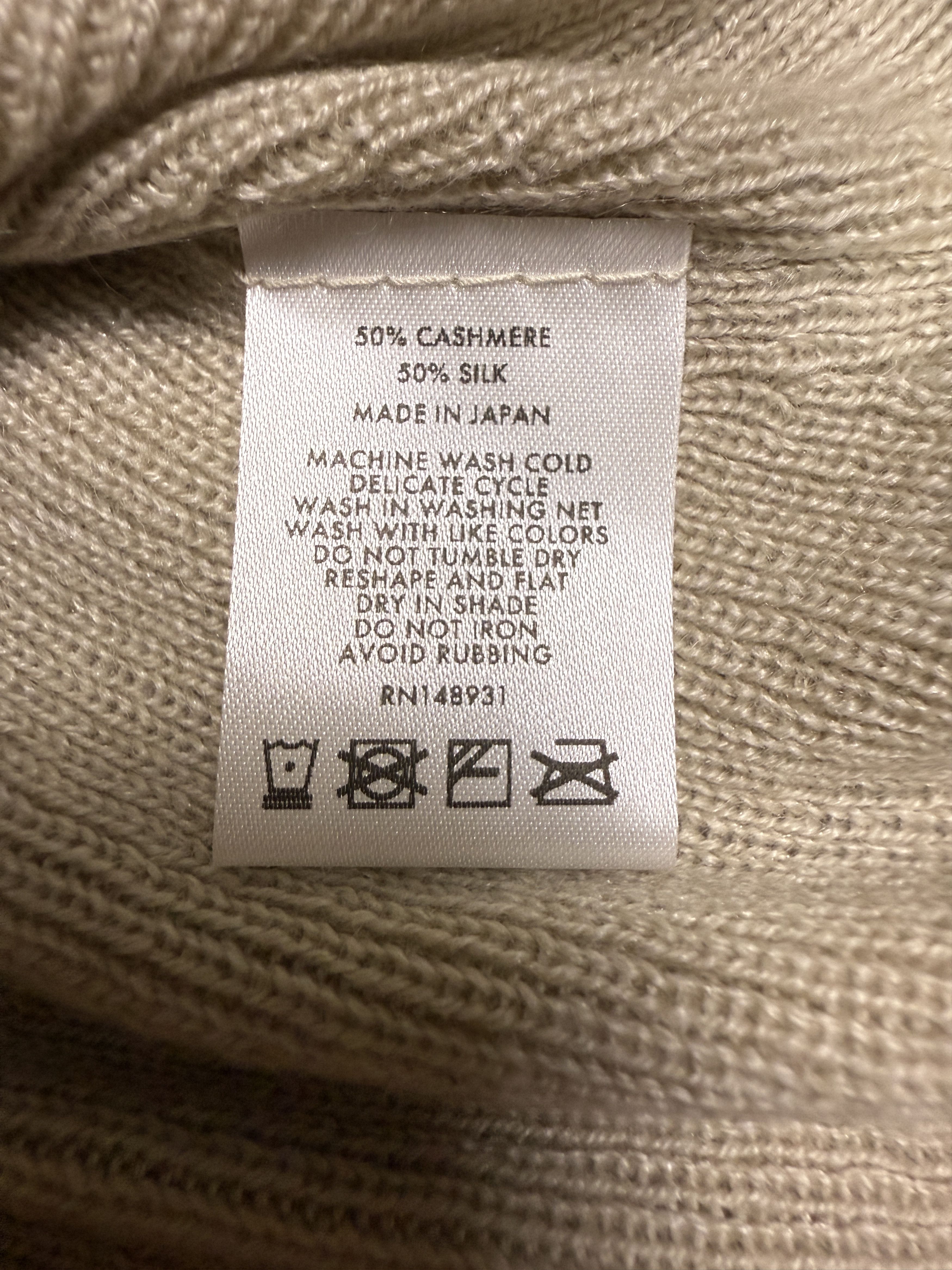 The Elder Statesman $1250 The Elder Statesman Oatmeal Delicash Cardigan Size L / US 10 / IT 46 - 8 Thumbnail