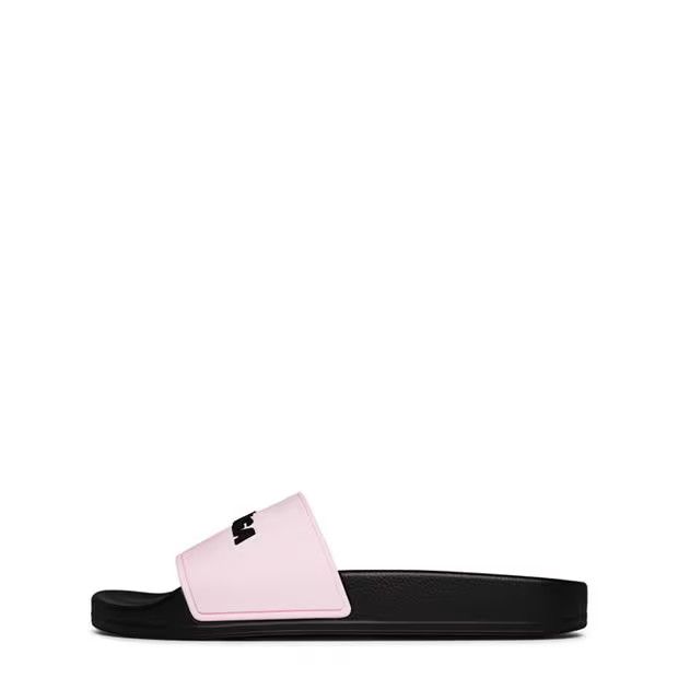 Balenciaga o1g2r1mq0924 Logo Sliders in Pink & Black Size US 6 / IT 36 - 2 Thumbnail