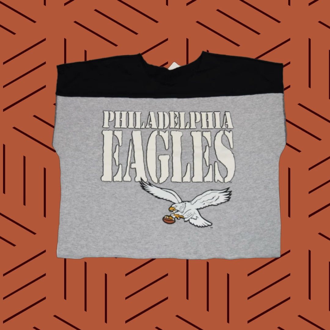 NFL Vintage 1980s Garan Philadelphia Eagles Football Sleeveless Sweatshirt Men Medium Black Grey NFL RARE Size US M / EU 48-50 / 2 - 1 Thumbnail