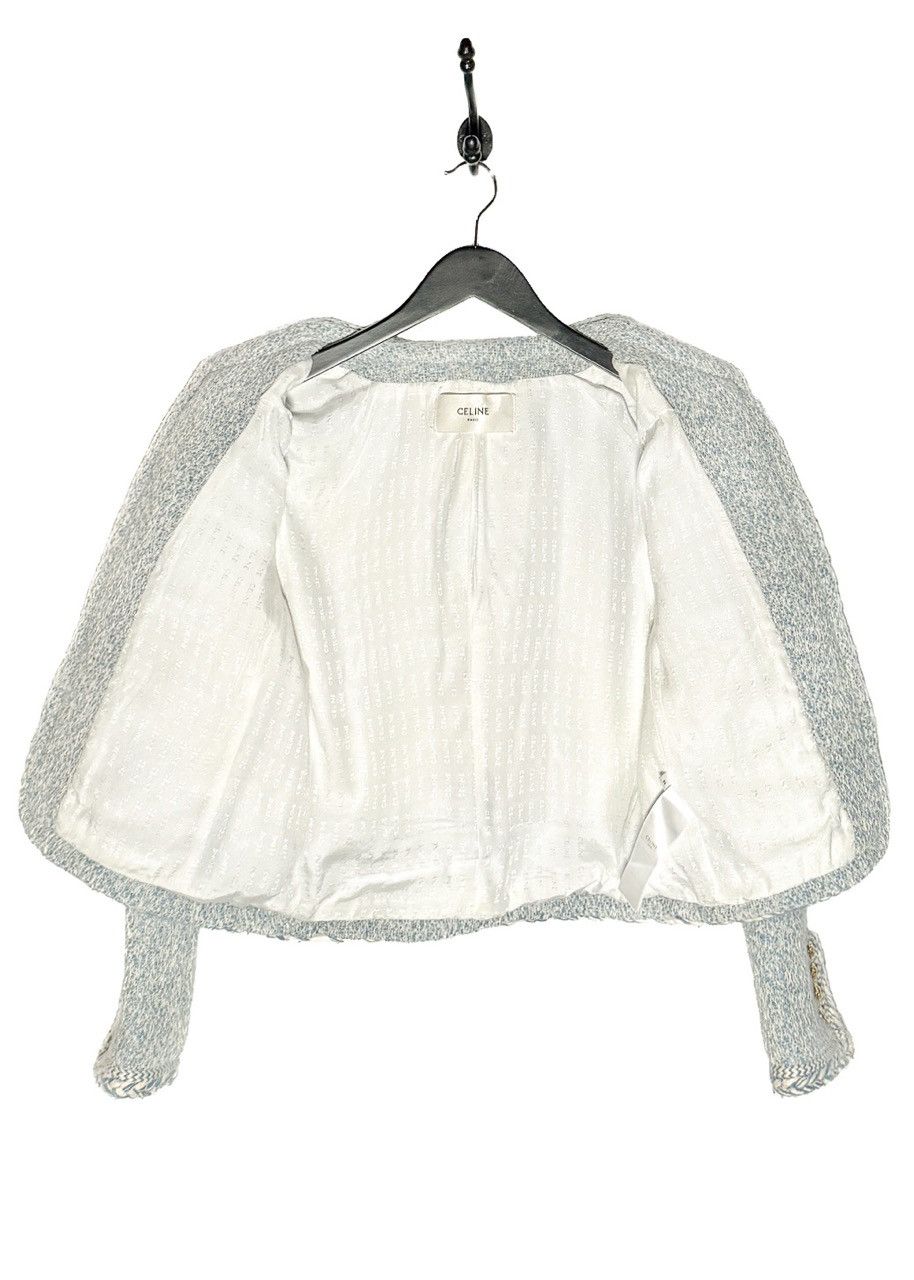 Celine Celine Blue Ivory Tweed Open Cardigan Jacket Size S / US 4 / IT 40 - 7 Thumbnail