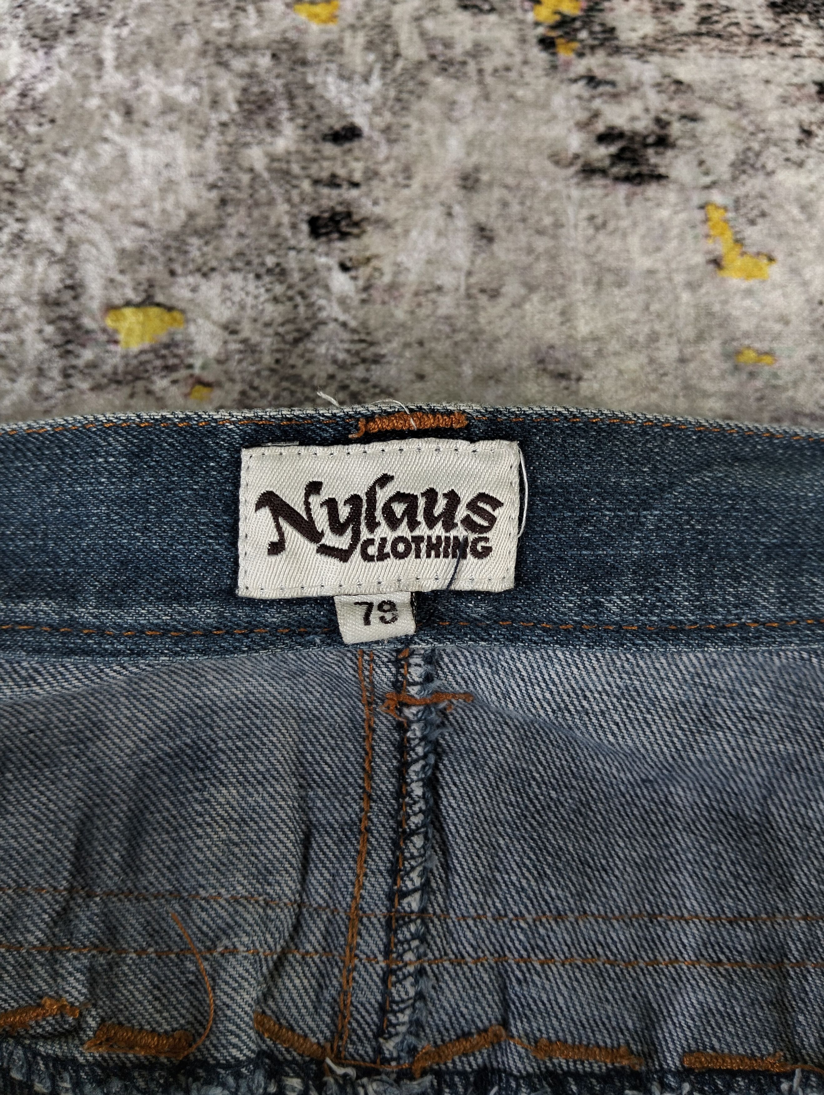 PPFM Japanese Y2K Nylaus Double Waist Claw Mark Stone Wash Jeans Size US 30 / EU 46 - 11 Thumbnail