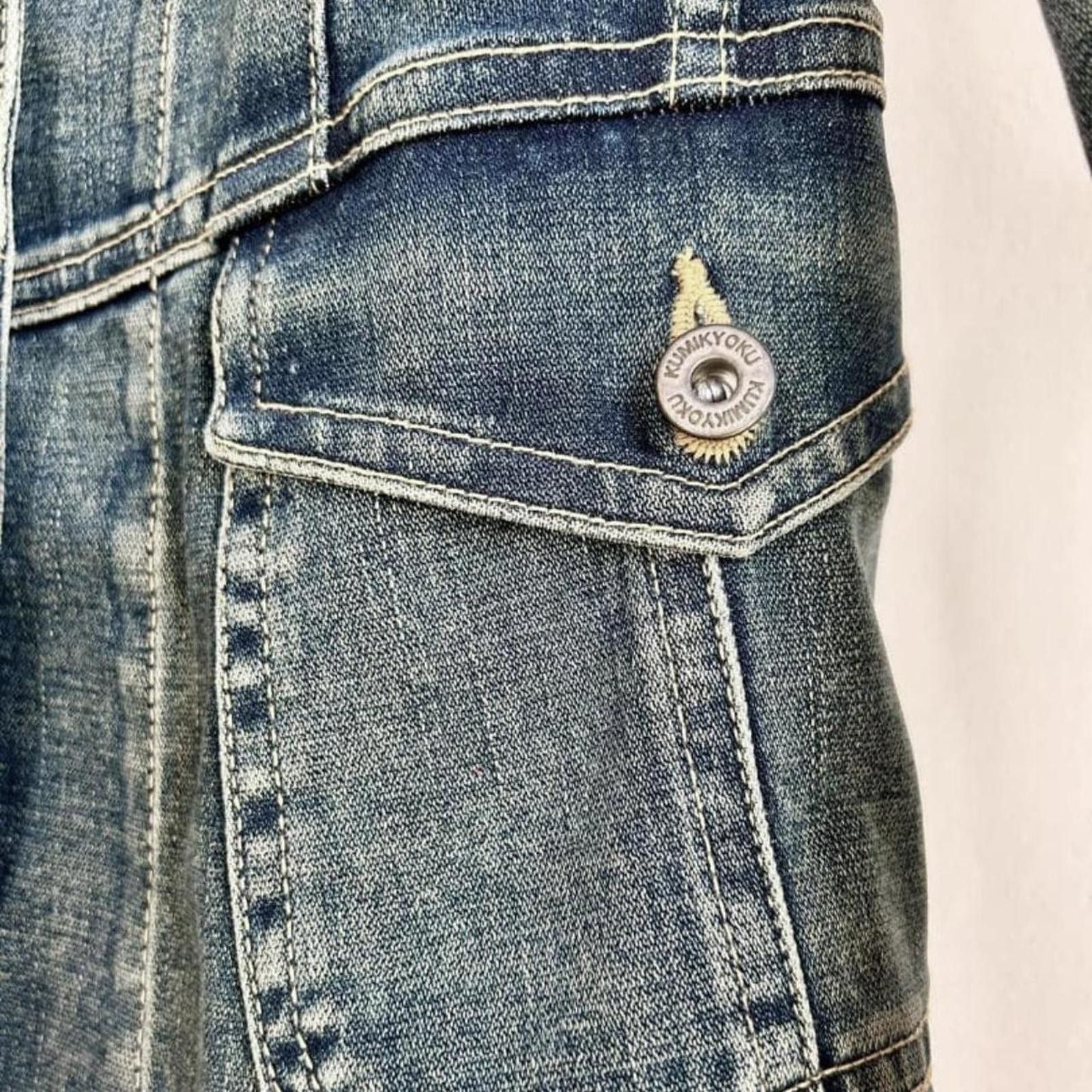 Other Vintage 2000s whimsy goth slim fit denim jacket with collar Size XS / US 0-2 / IT 36-38 - 4 Thumbnail