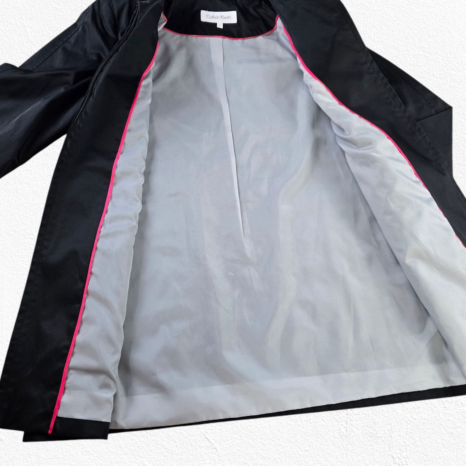 Calvin Klein Calvin Klein Black Minimal Rain Jacket Size Small Size S / US 4 / IT 40 - 8 Thumbnail
